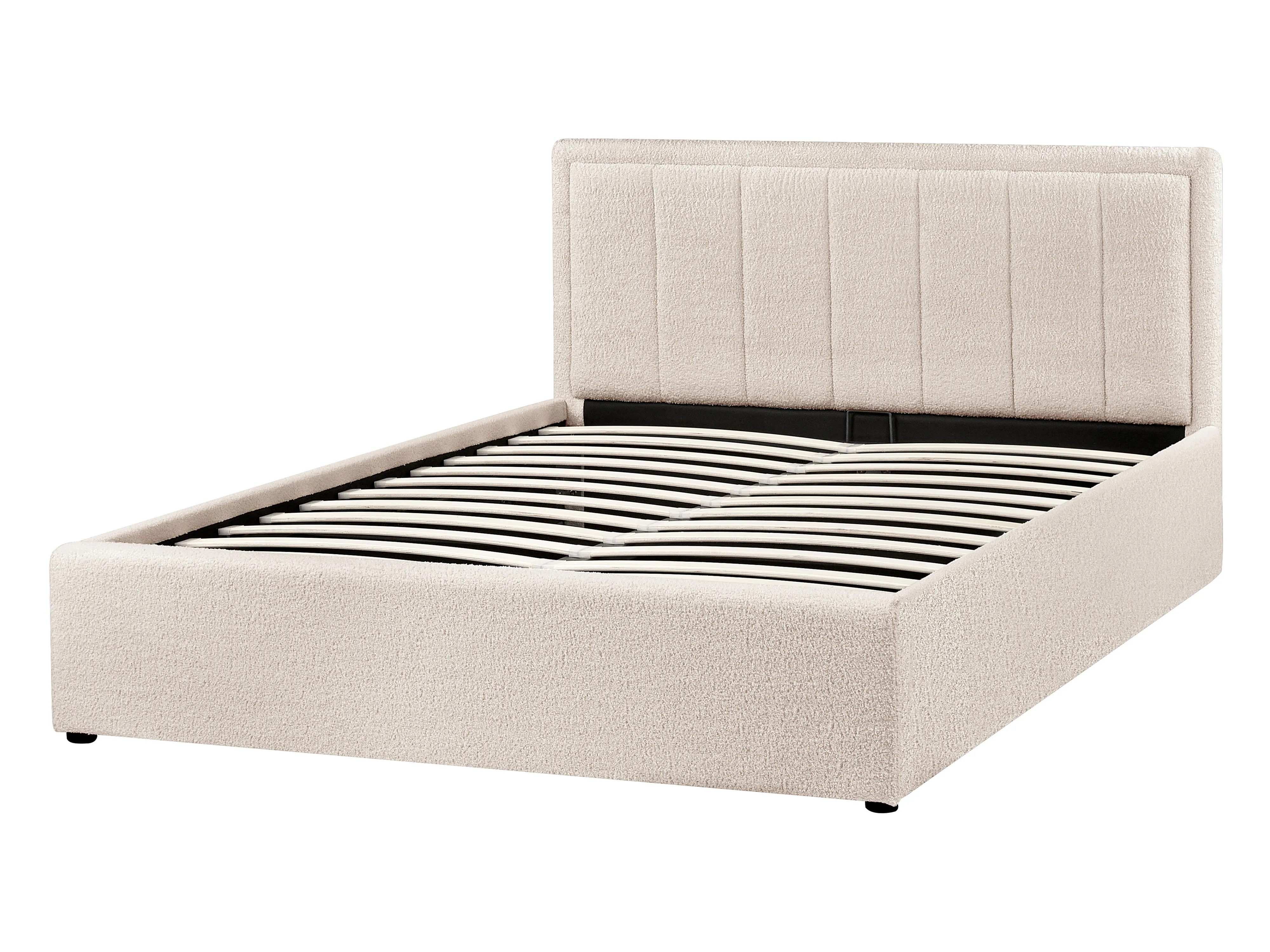 Bed met opbergruimte Bouclé MONTLAUR 140 x 200 cm Beige