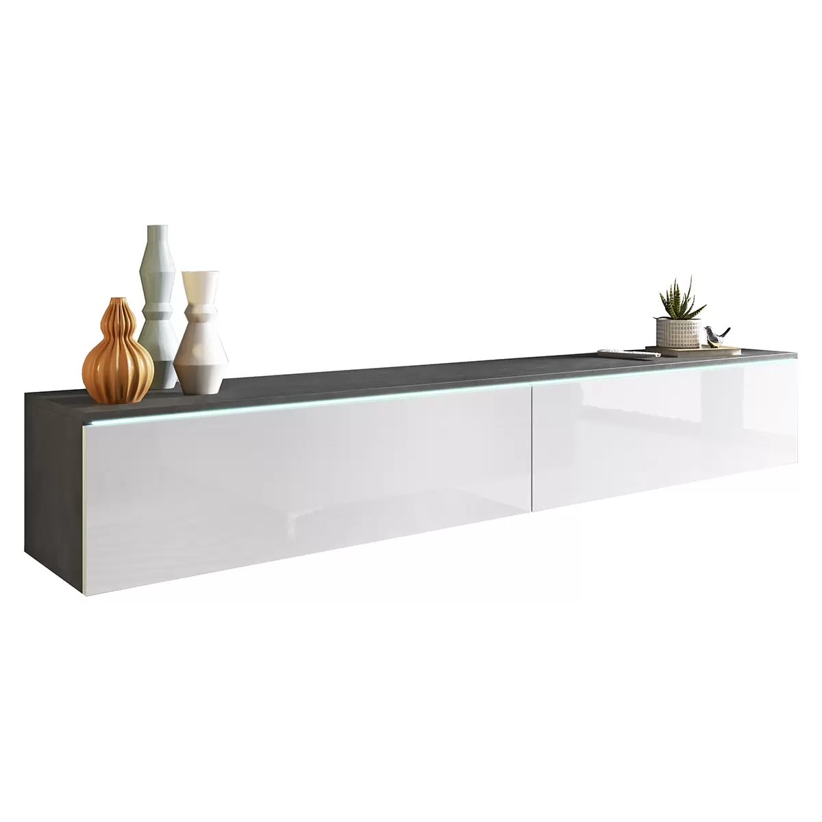 Lowboard Rijeka D180 anthrazit,weiss