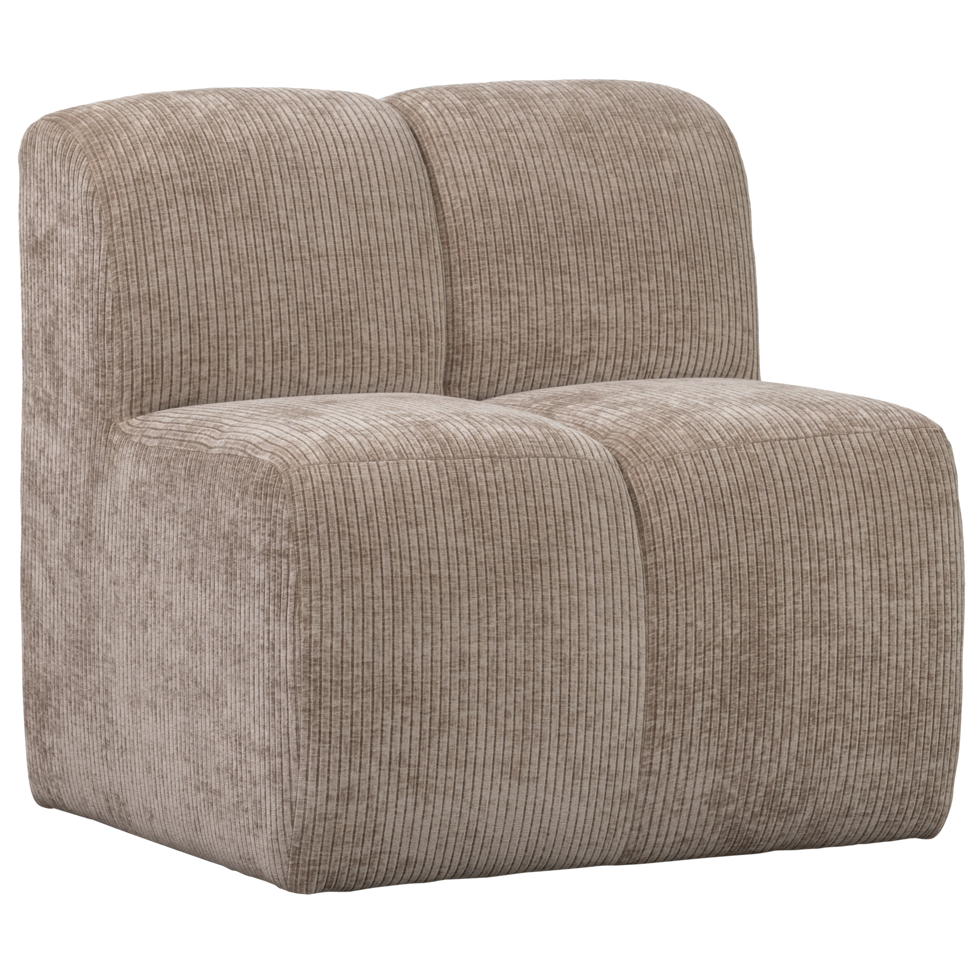 Mojo Eetbankje met rugleuning - Donkerzand Mojo Eetbankje 84 cm met Rugleuning - Ribstof - Donkerzand