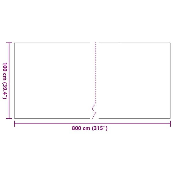 vidaXL Kunstgress Svart 8x1 m