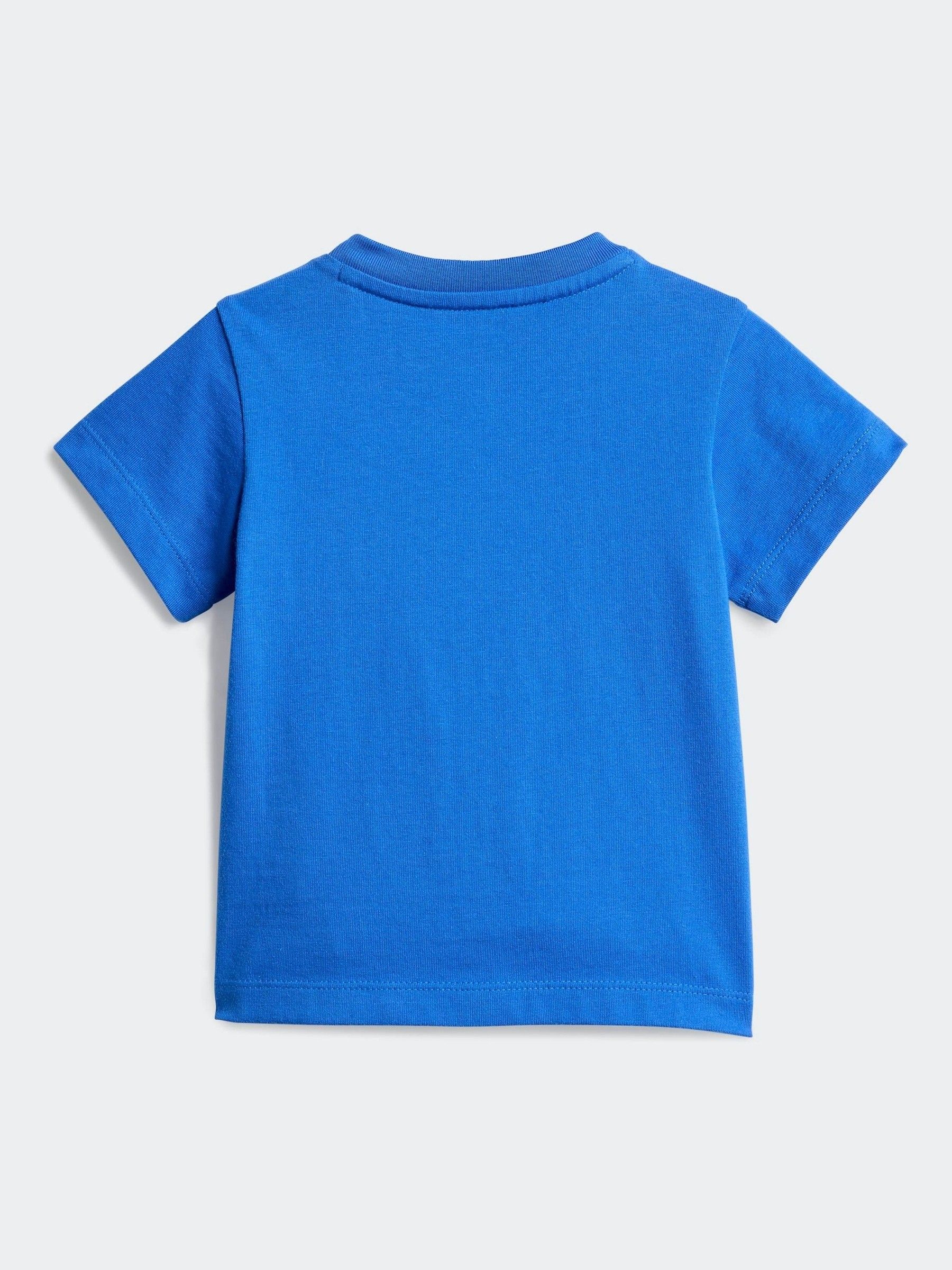 Blauw - adidas Originals Trefoil Infant Kids T-Shirt and Shorts Set