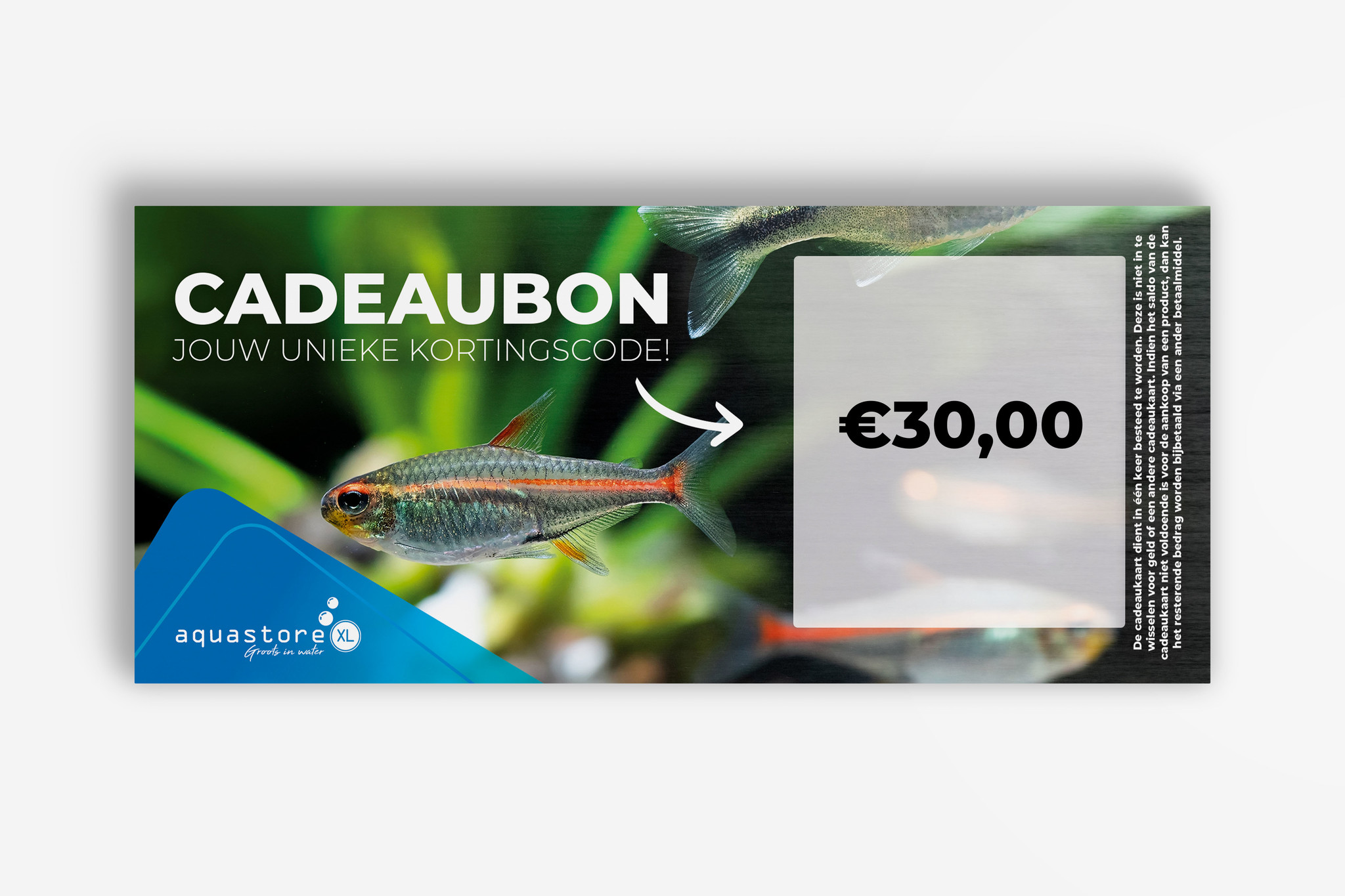 AquastoreXL Cadeaukaart € 30,- (digitaal) | Cadeaubon