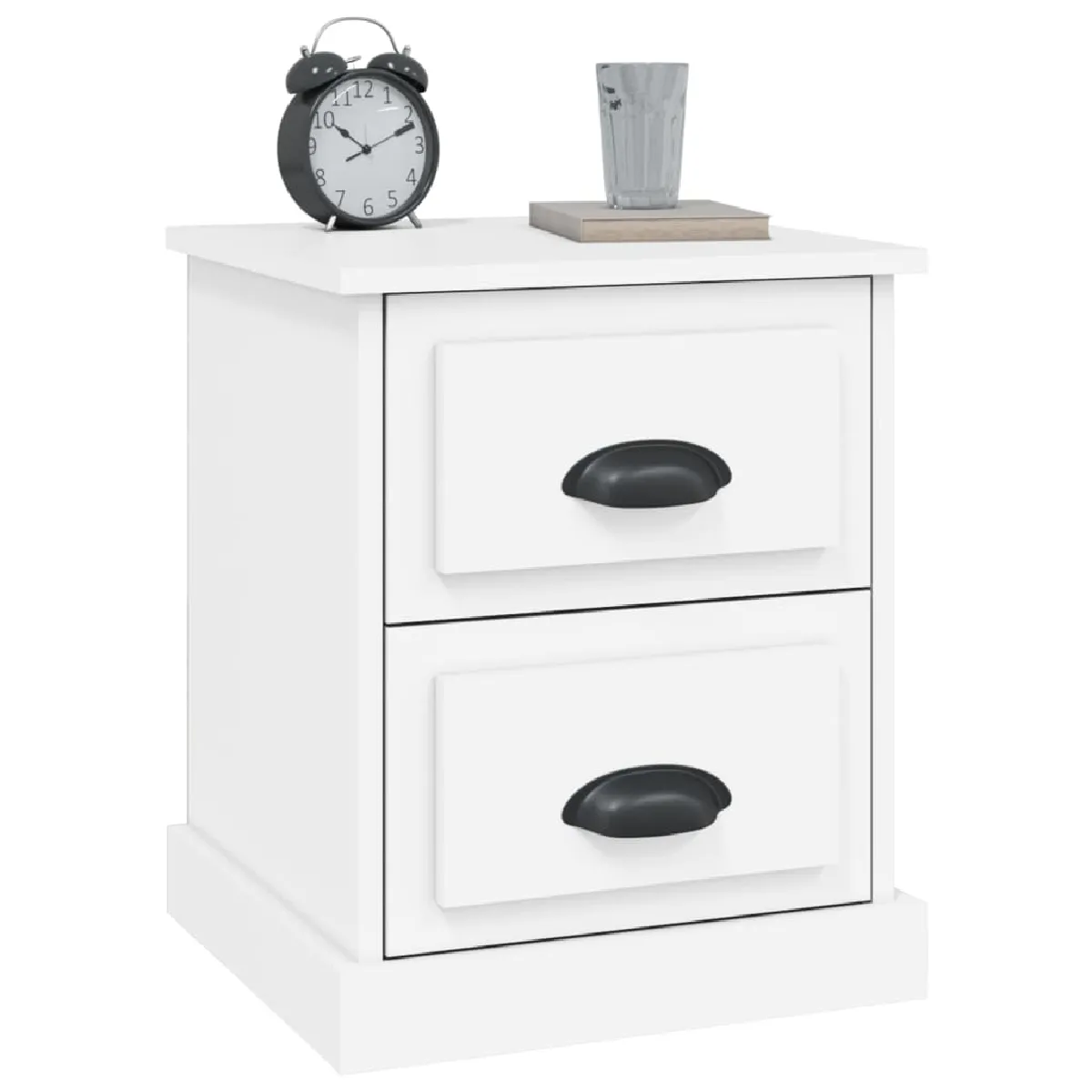 vidaXL Table de chevet blanc