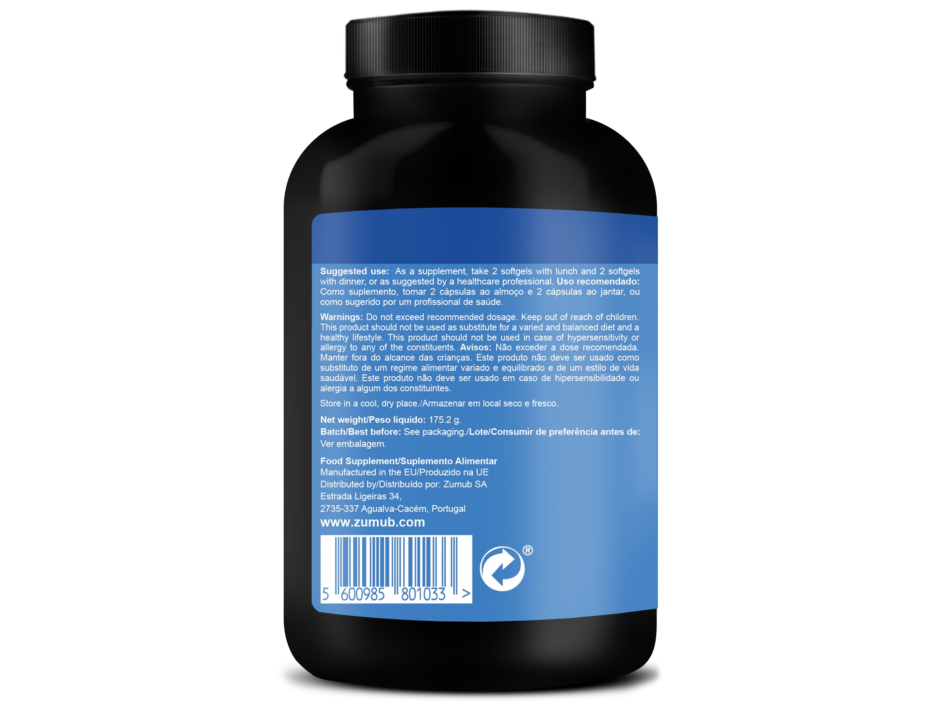 SUPLEMENTOS EMAGRECIMENTO ZUMUB CLA 120CAPS