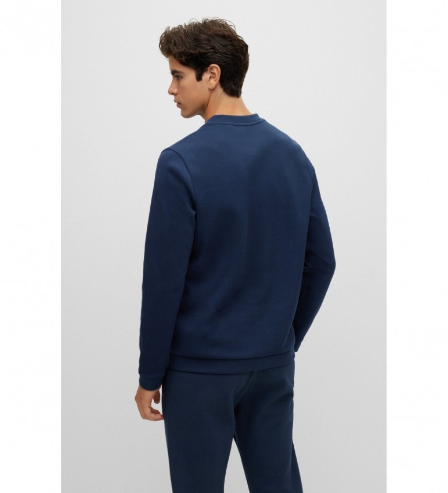 Moletom BOSS Salbo Curved Navy