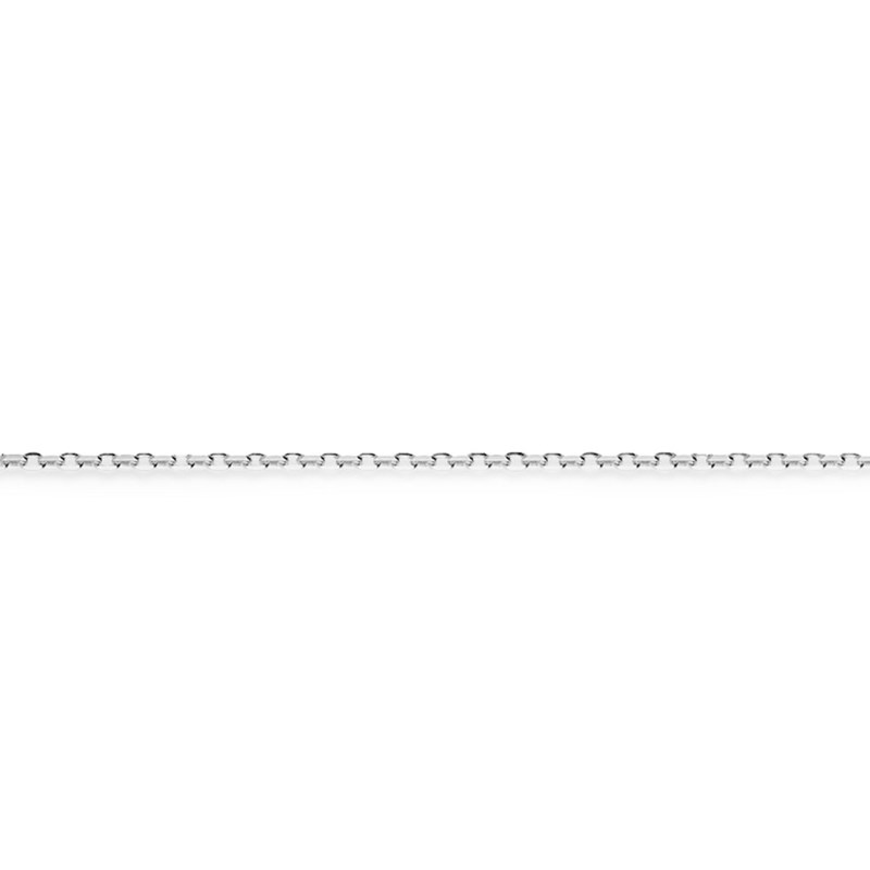 Chaîne mixte 45 cm - Forçat diamantée - Argent 925 - Largeur 1.90 mm