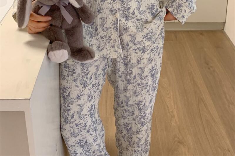 Tanee - Bijpassende pyjamaset met bloemenprint voor koppels