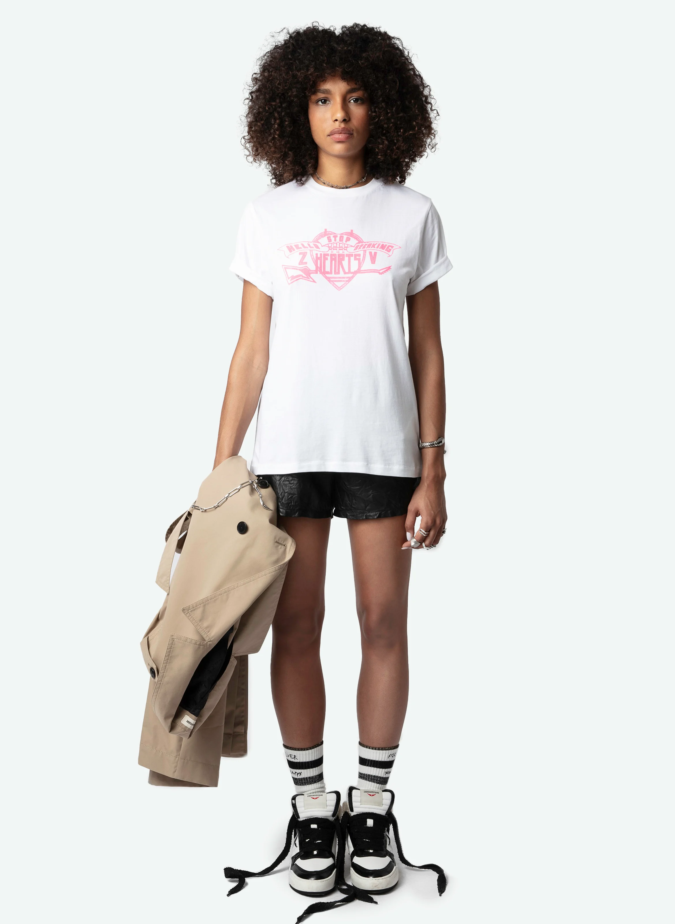 EDWIN - Tee-shirt col rond en coton bio | Blanc