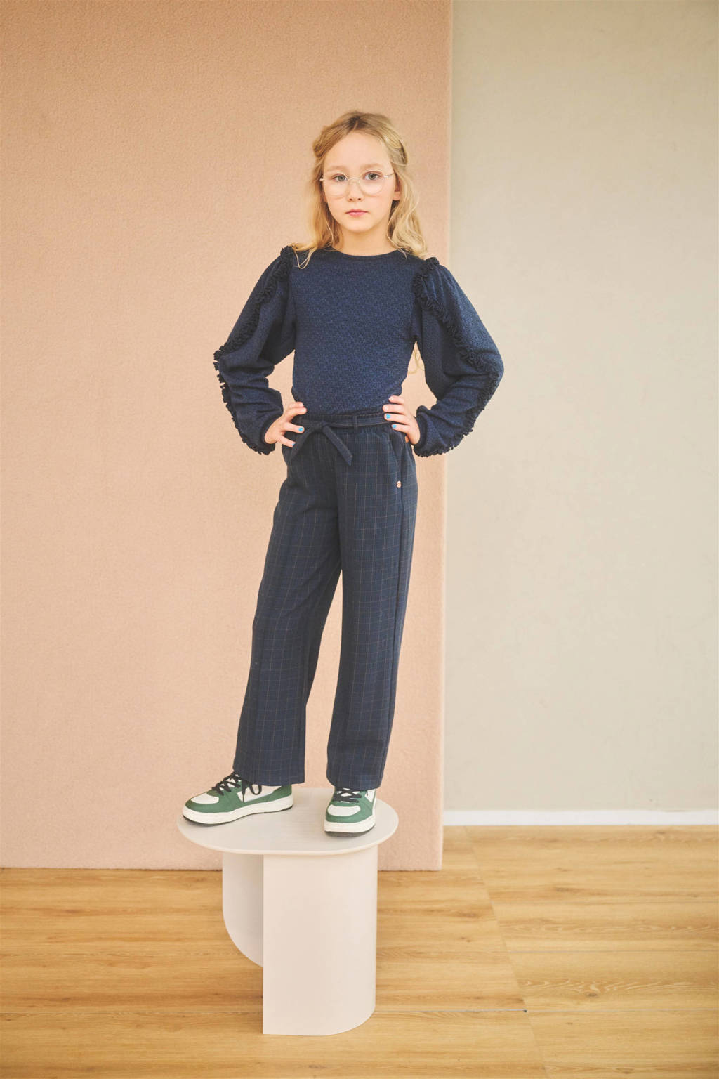 NONO top Kysa donkerblauw