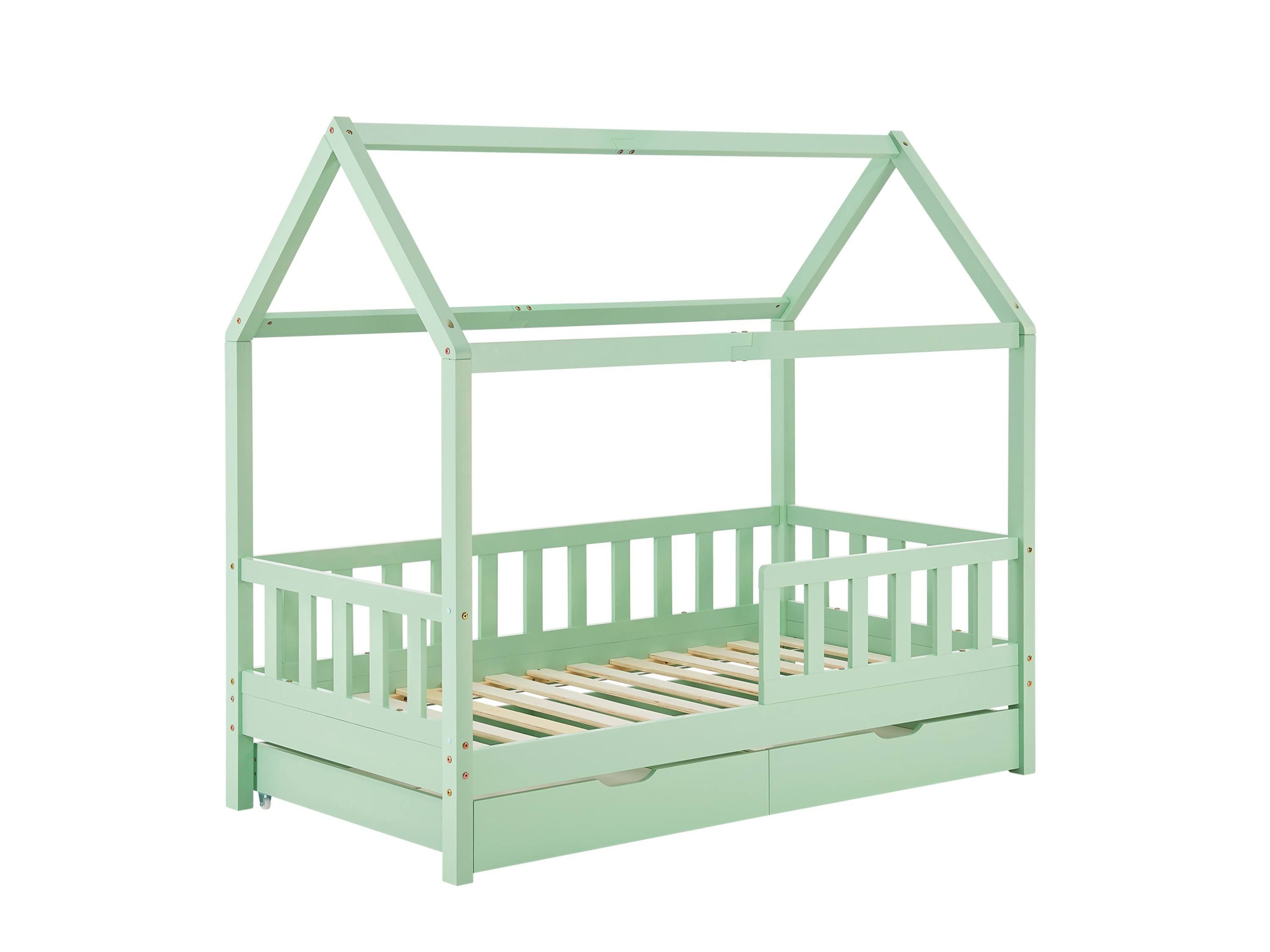 Juskys Kinderbett Marli 90 x 200 cm mit Bettkasten