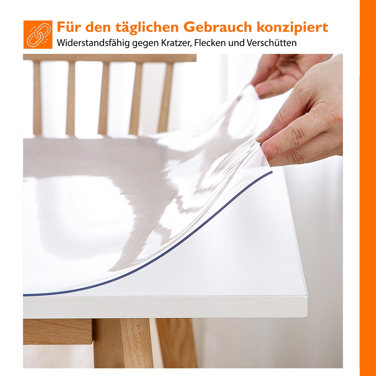 Simple Fix Transparant Tafelkleed – Transparante Tafelfolie – Heldere PVC Tafelbeschermer – 2mm – 80cm x 140cm
