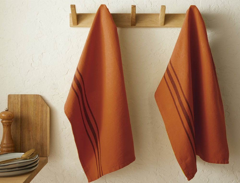 Lot de 2 torchons unis-Au comptoir