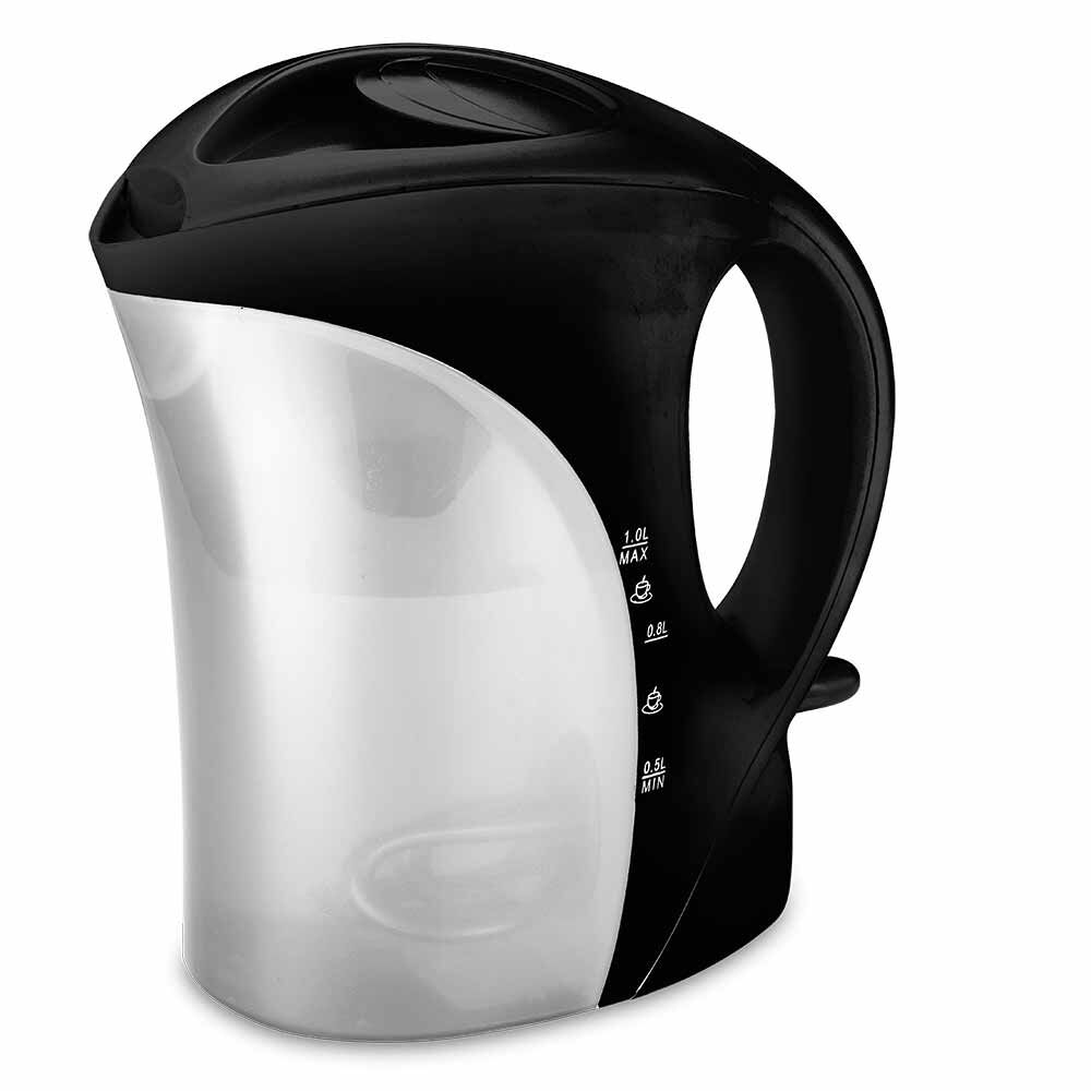 Bouilloire électrique Homday noir et blanc transparent 1 L