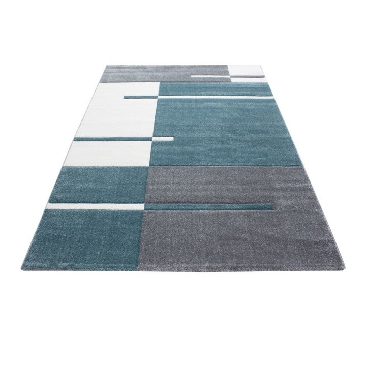 Modern vloerkleed - Tetris Blauw 1310 | Sfeervol interieur