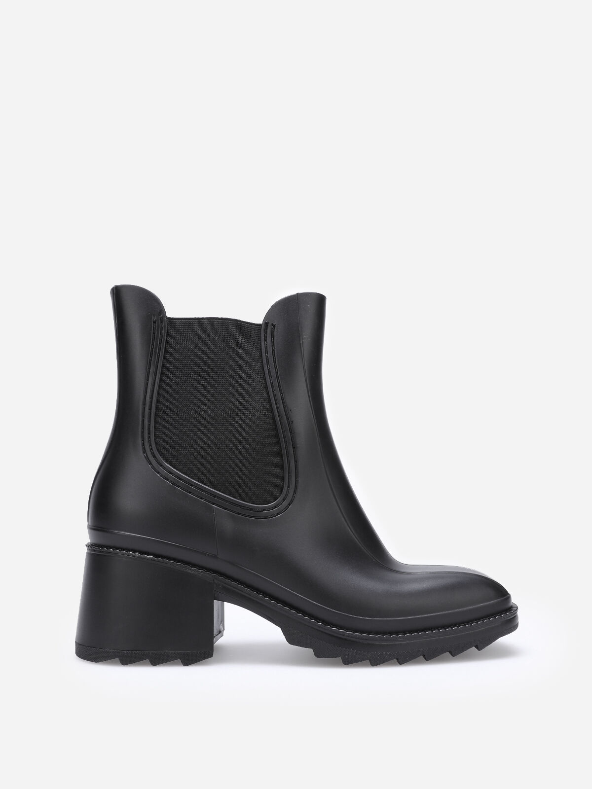 Bottines de pluie style Chelsea- Noir