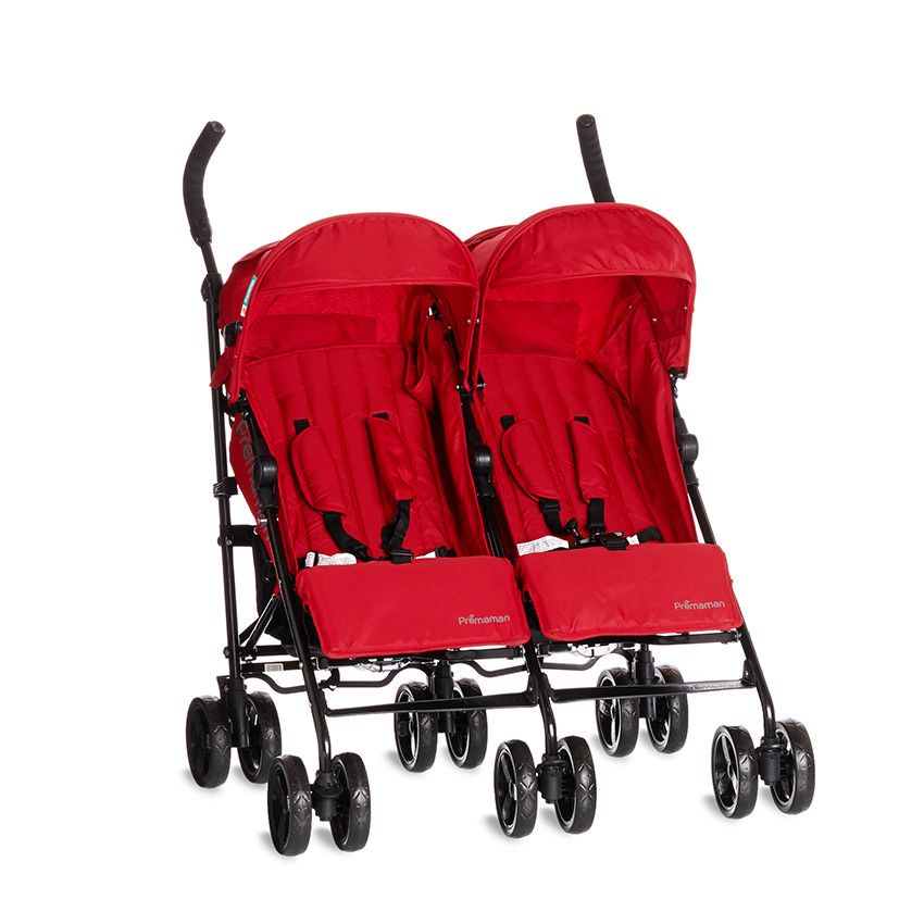 Poussette Twin - Rouge - Doré