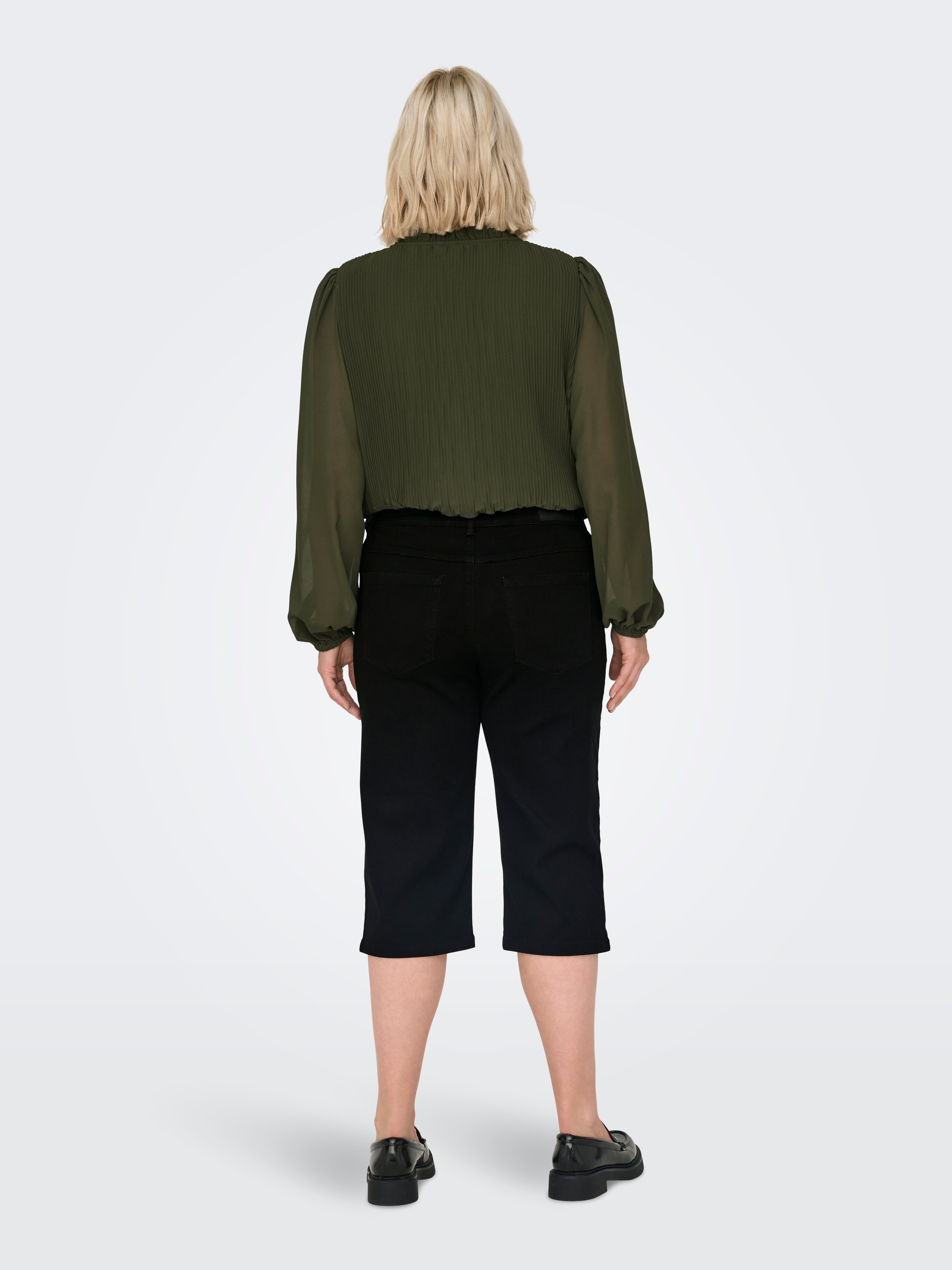CARAUGUSTA Hohe Taille Skinny Fit Jeans-Shorts Black
