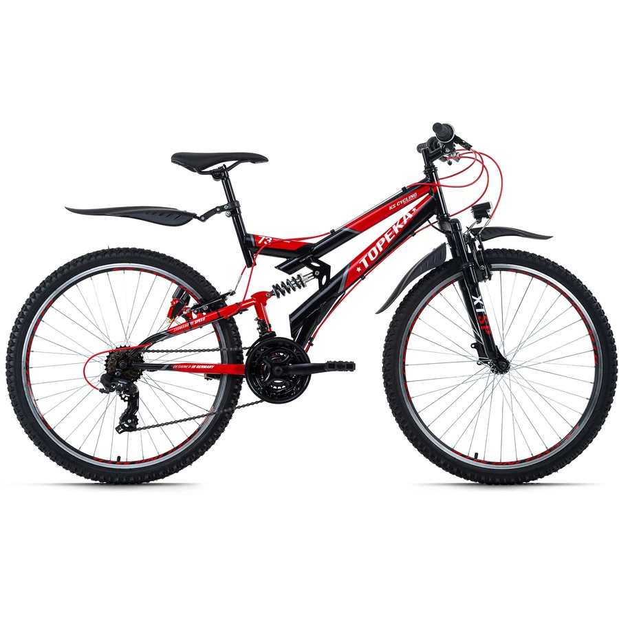 KS Cycling Mountainbike Fully ATB 26 Topeka Schwarz-Rot