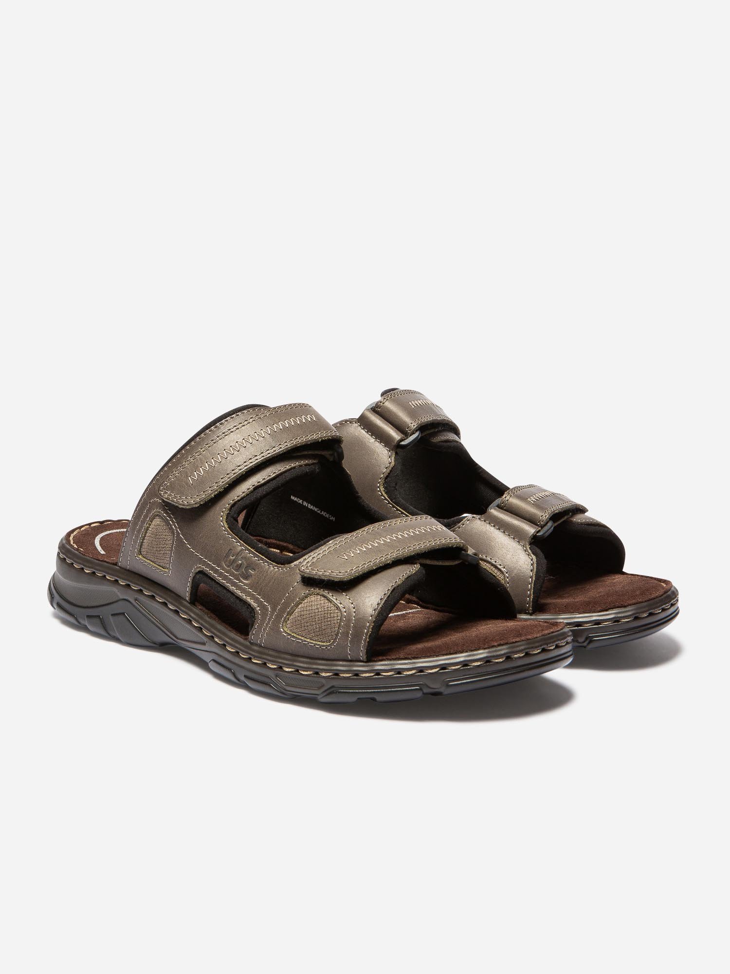 Mules Homme Semelle Ortholite Cuir Kaki