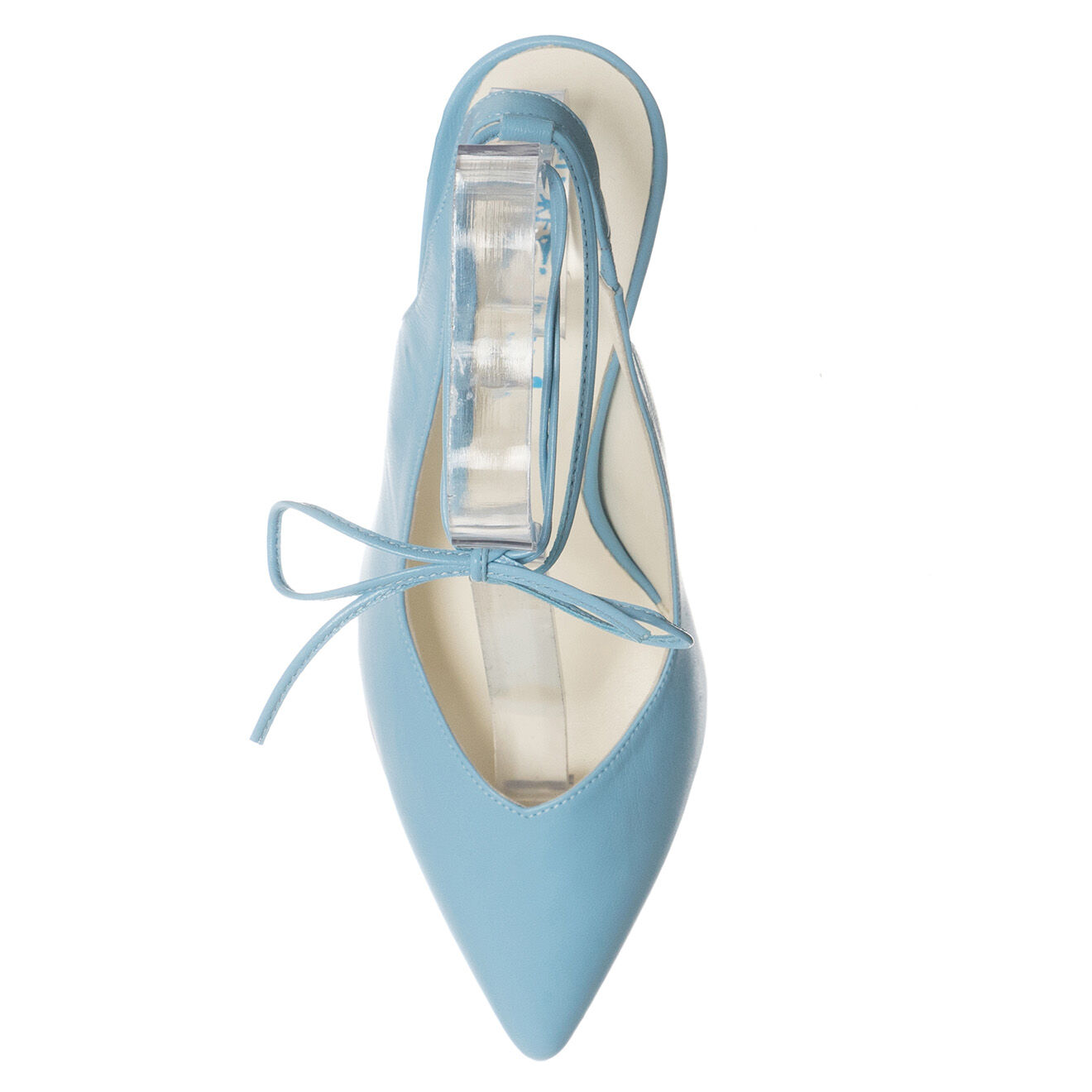 Loretta Pettinari Slingbacks en Cuir Baila bleu ciel - Talon 7.5 cm