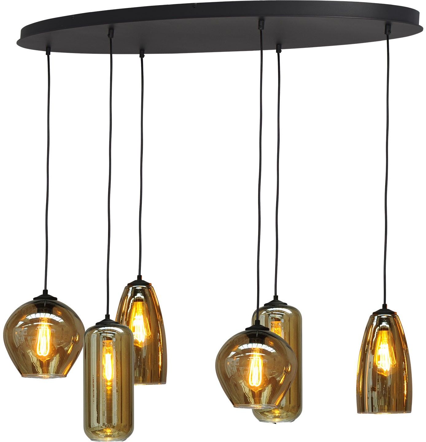 Hanglamp 2264-05-130-50-6-351 Quinto Smoke B130 x D50 cm