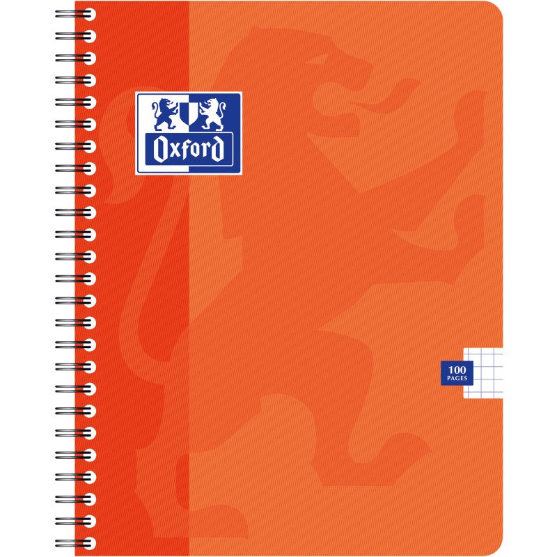 Cahier spirale Oxford Office 17 x 22 cm - petits carreaux - 100 pages