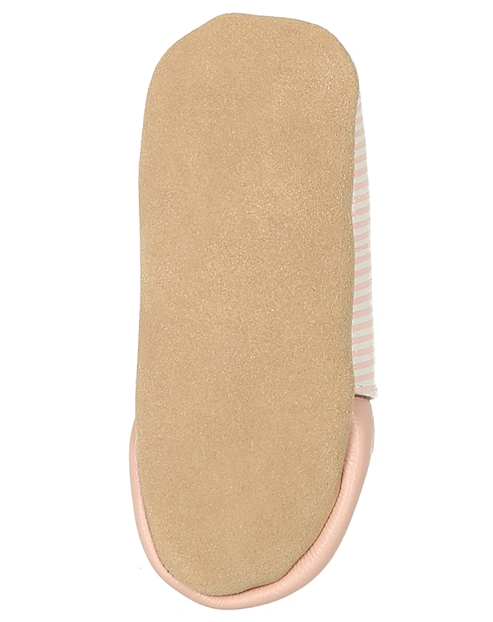 Krabbelschuhe ICE CREAM gestreift  in rosa