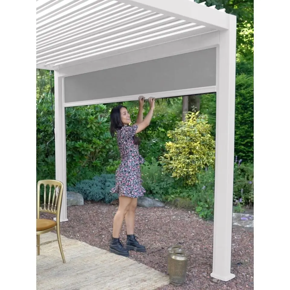 Orion pull down zijscherm 3M windscherm wit