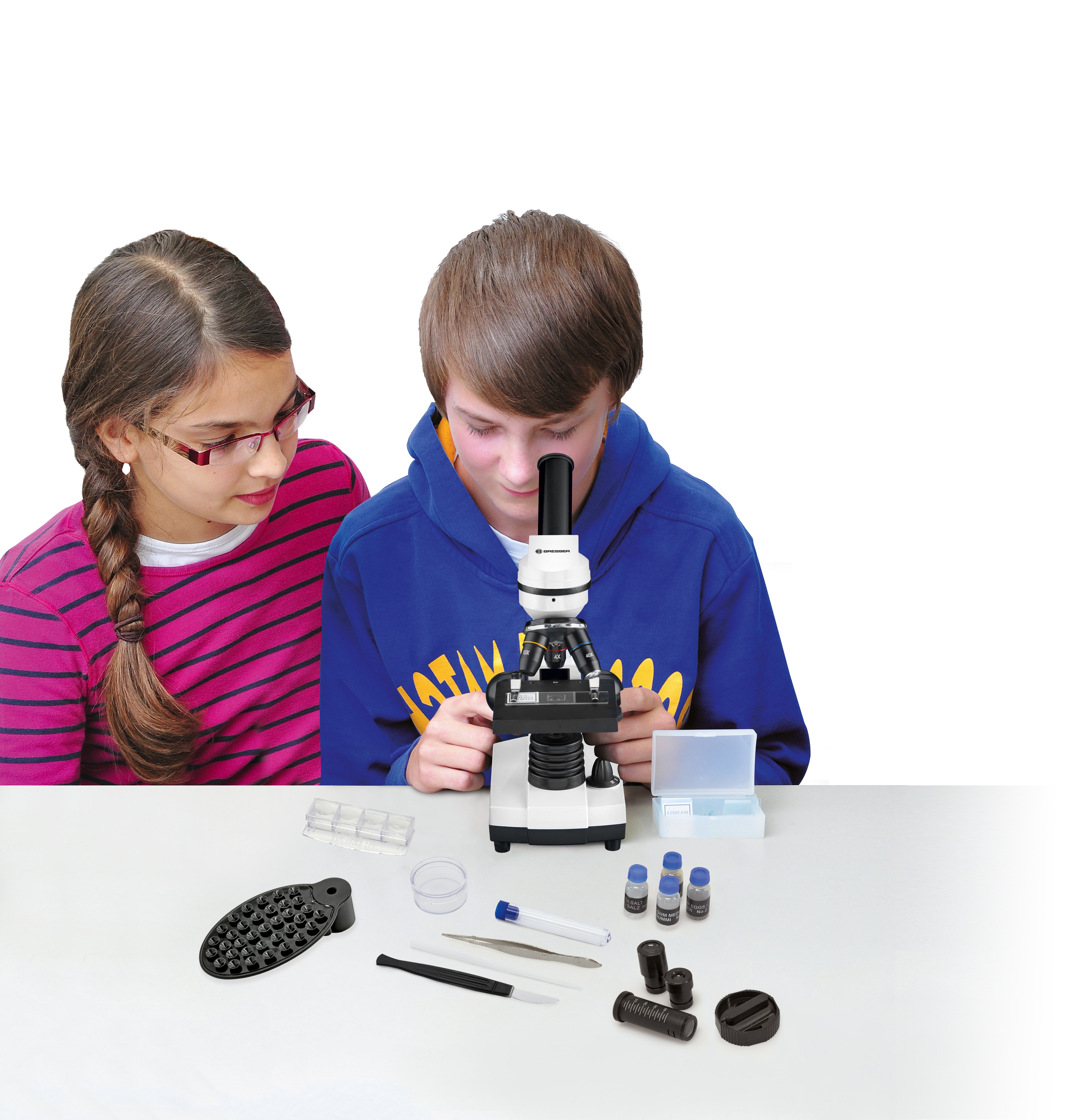 BRESSER JUNIOR Biolux SEL Schülermikroskop mit Hartschalenkoffer