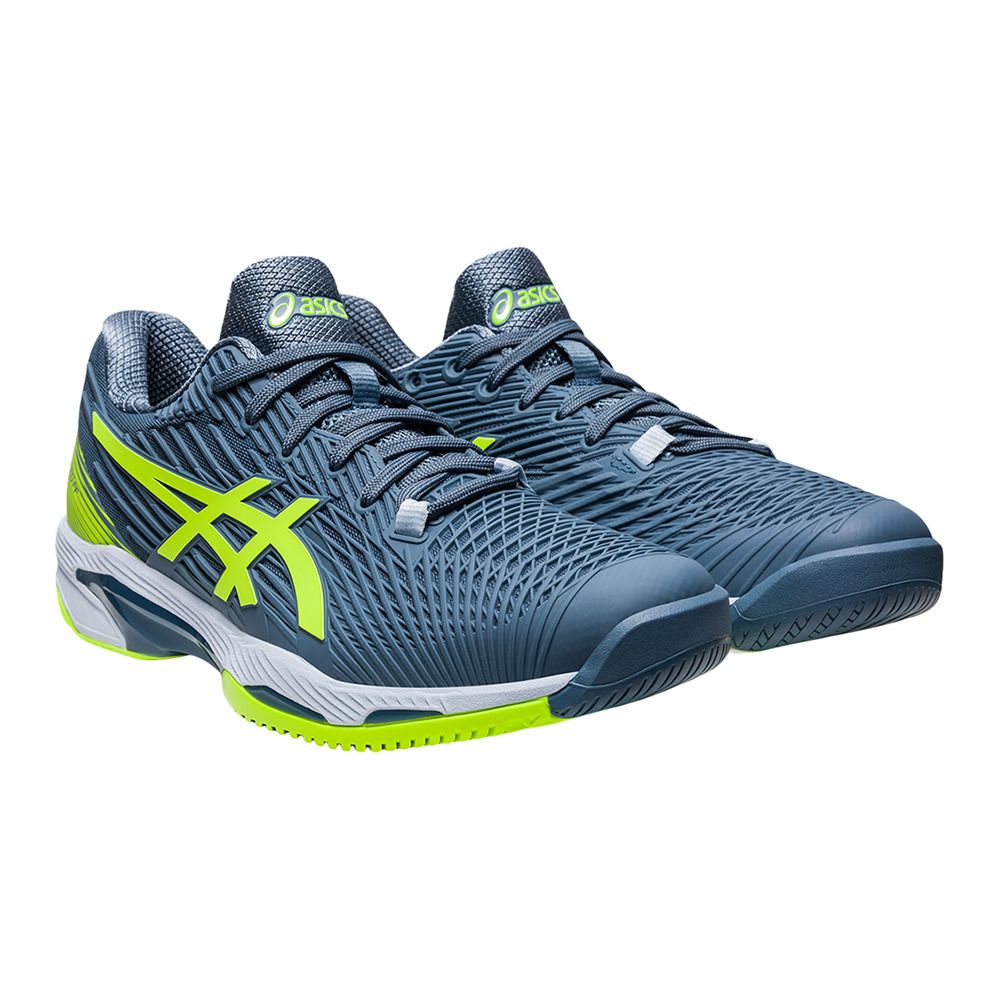 Asics SOLUTION SPEED™ FF 2 - Chaussures tennis Homme steel blue/hazard green