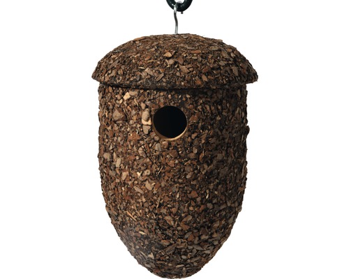 Eikelnestkast met isolerende schors 15x15x24 cm