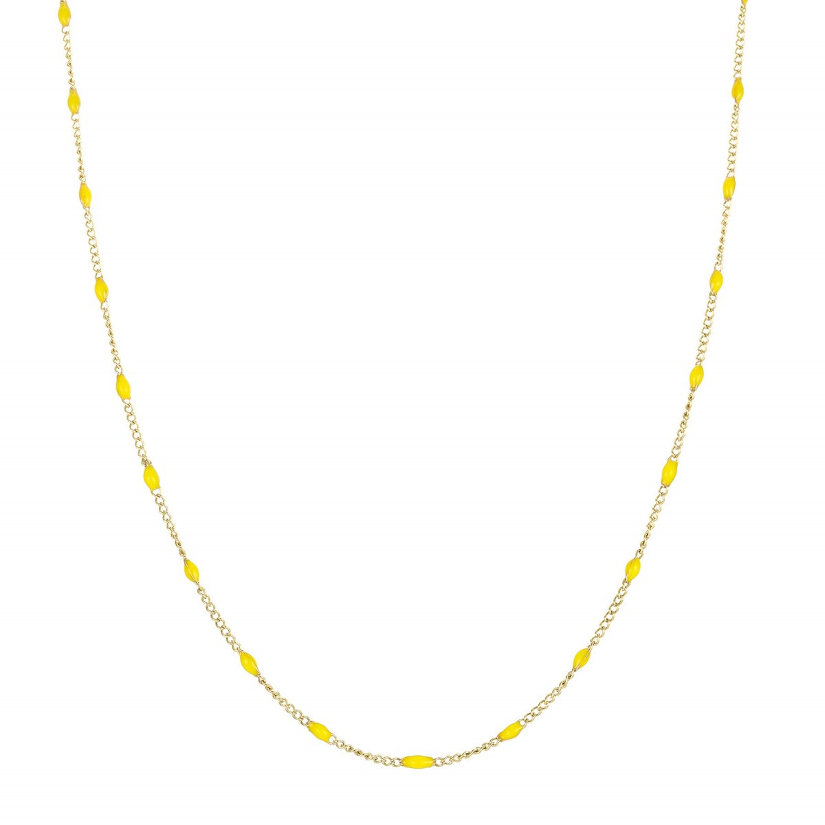 Collier Rosaire jaune acier doré or