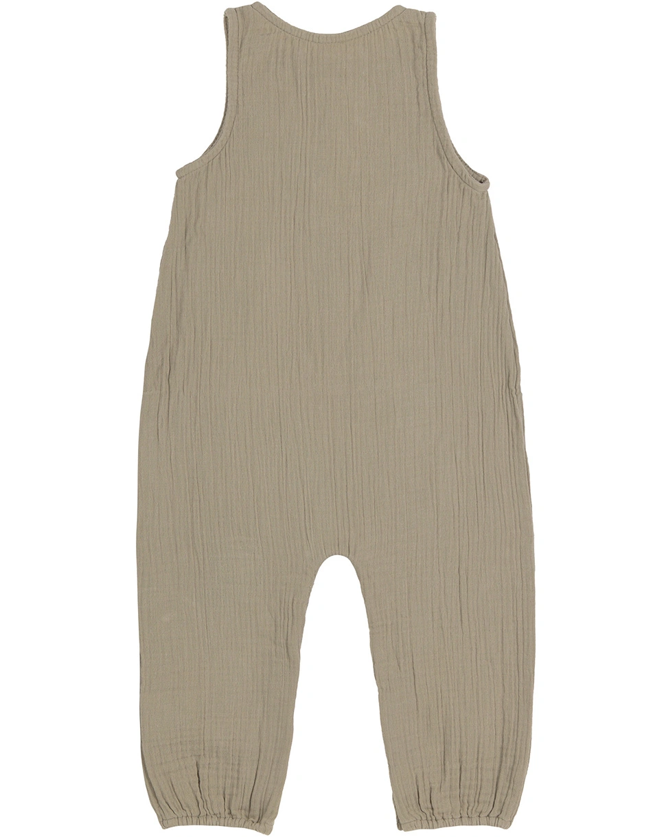 Strampler COZY MUSLIN ohne Fuß in olive