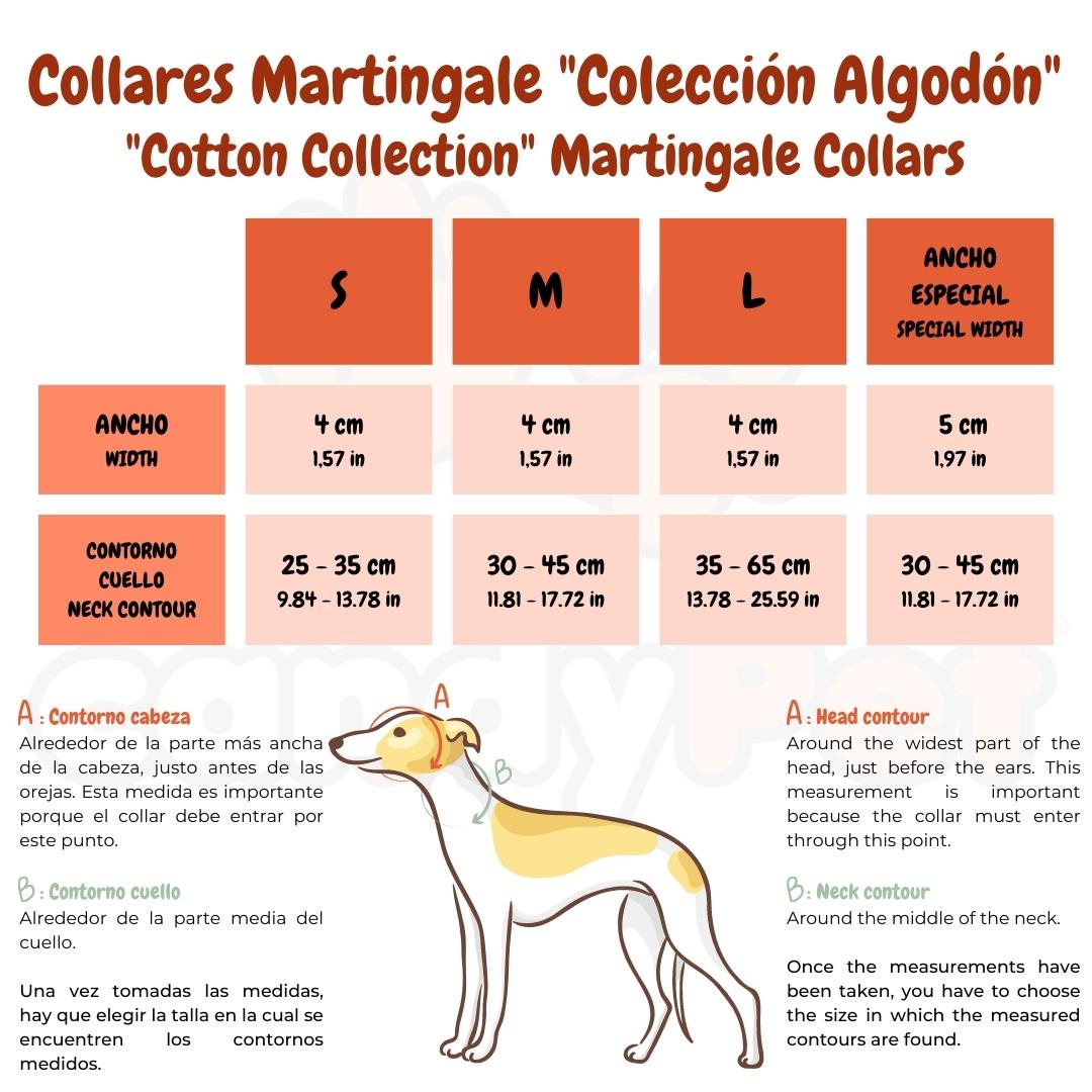 Coleira Martingale candyPet® para Cães - Modelo Frutas Silvestres, EXTRA LARGA