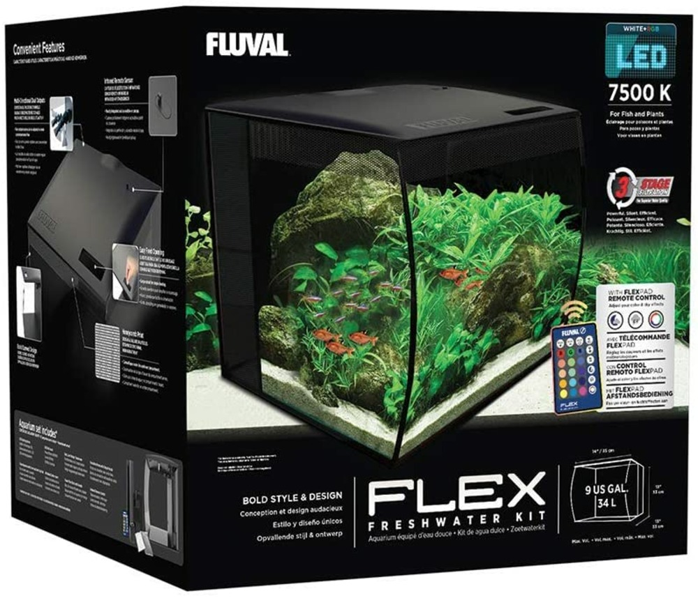 Aquarium flex noir 34l