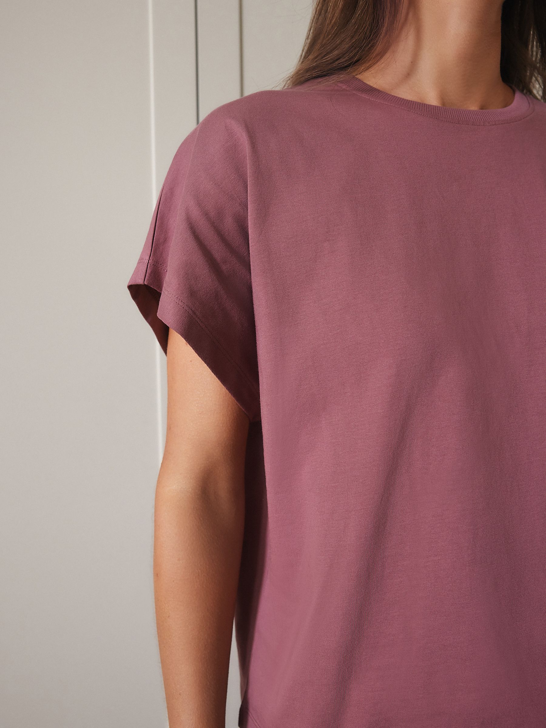 Paars met bloemen - Pyjama met korte mouwen