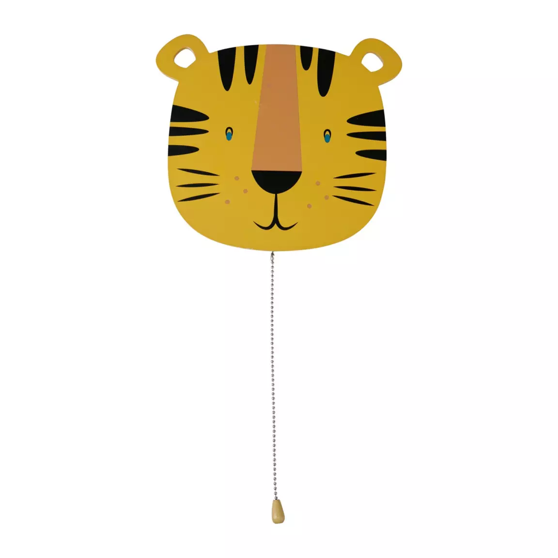 Applique murale enfant bois (25 x 24 cm) Tigre Orange