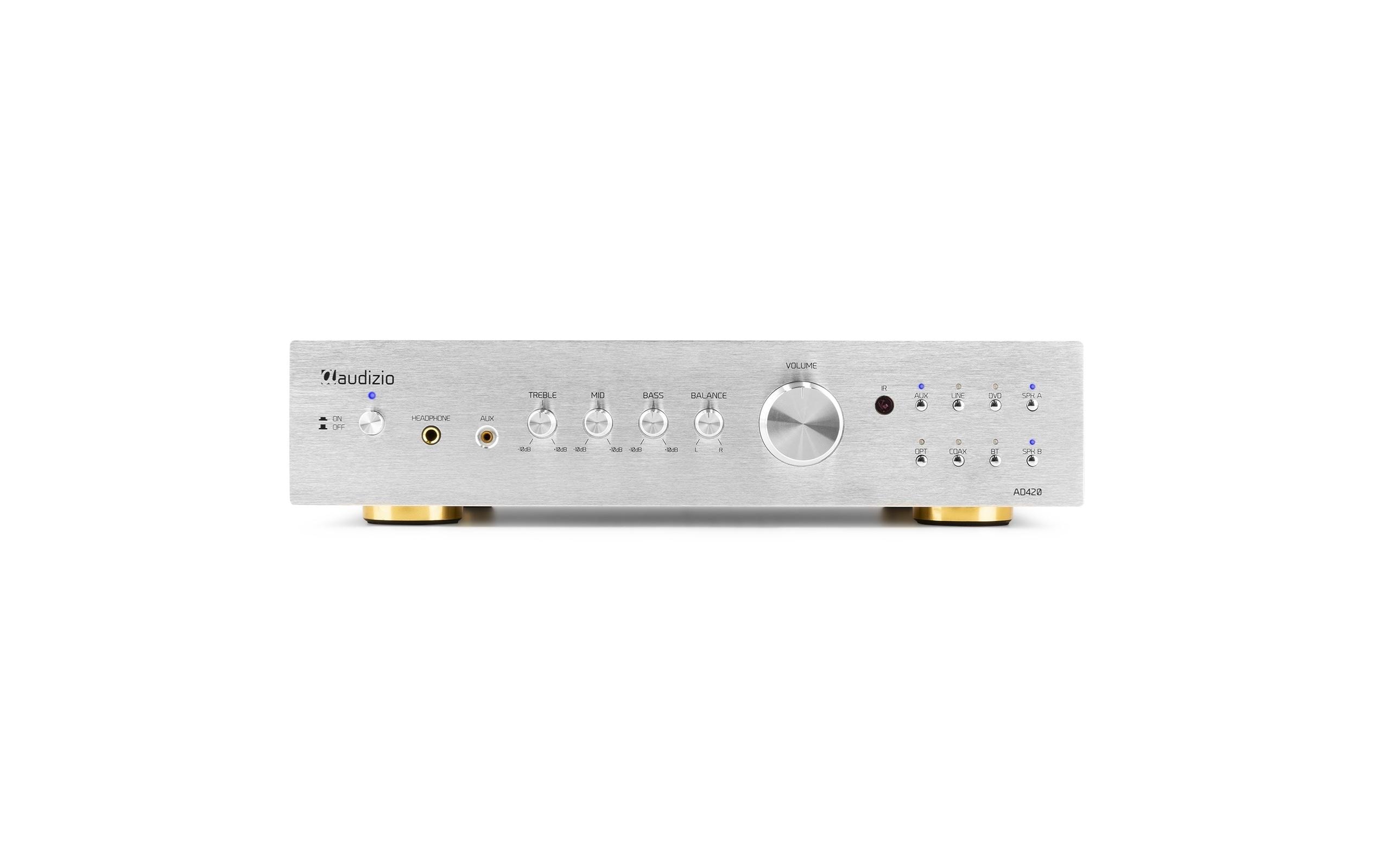 Stereo-Verstärker AD420A Silber<br>Vielseitiger 4-Kanal-Verstärker mit grosser Funktionalität