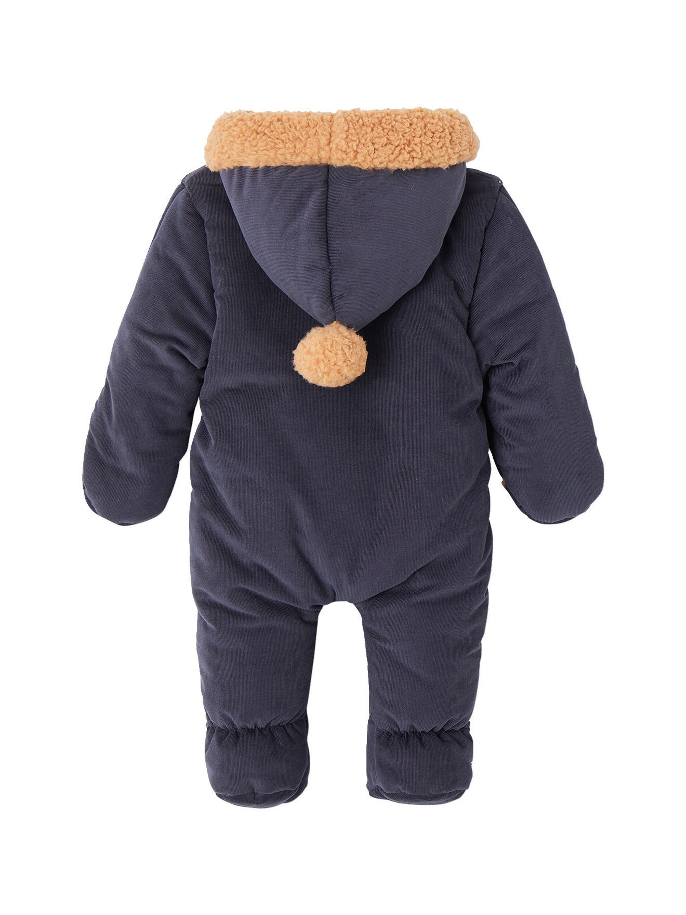 Vertbaudet Baby Winter-Overall, Cord mit Teddyfleece-Futter und Recycling-Wattierung marine
