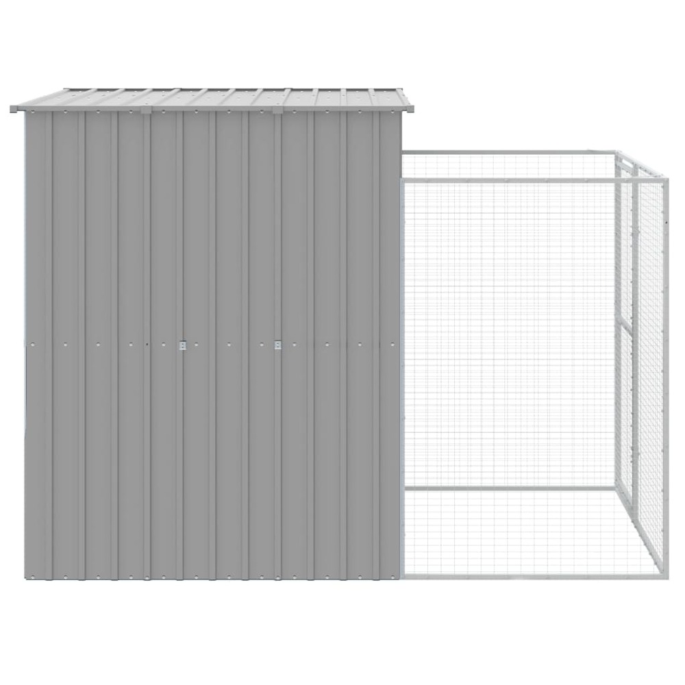 Niche pour chien avec cour gris clair 165x251x181 cm