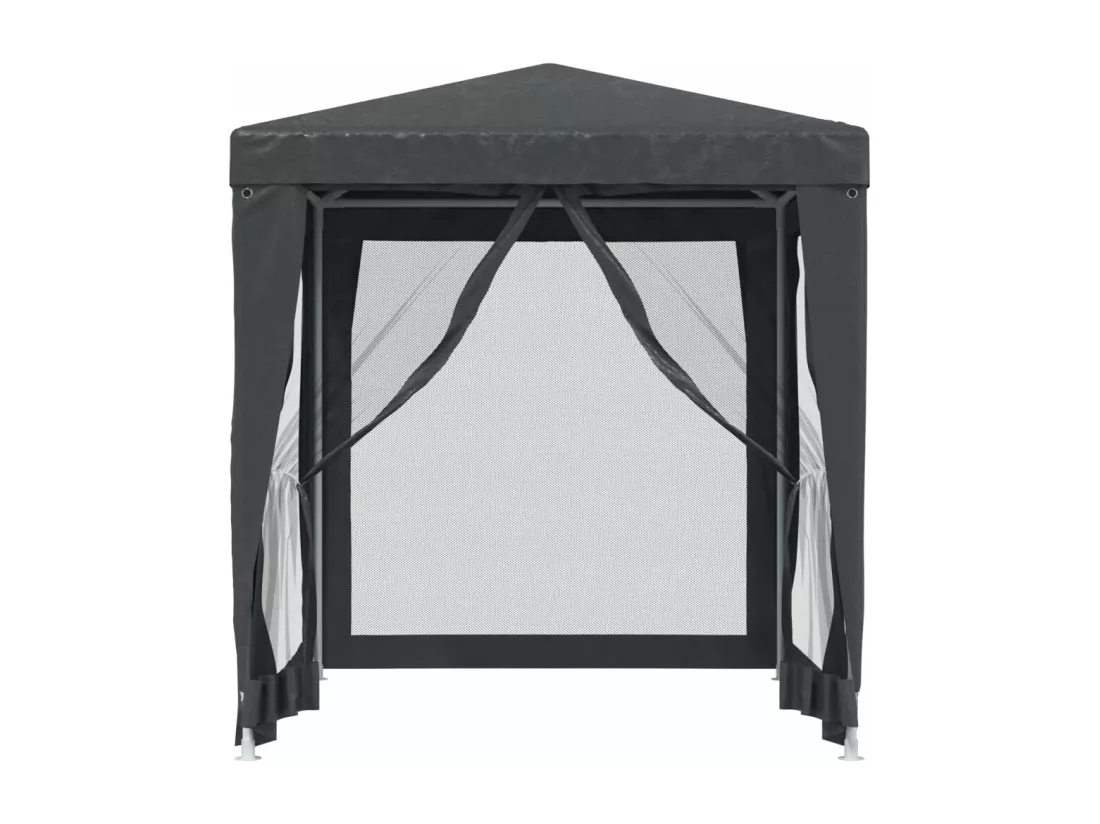 Tente de fête avec 4 parois latérales en maille Anthracite 2x2m