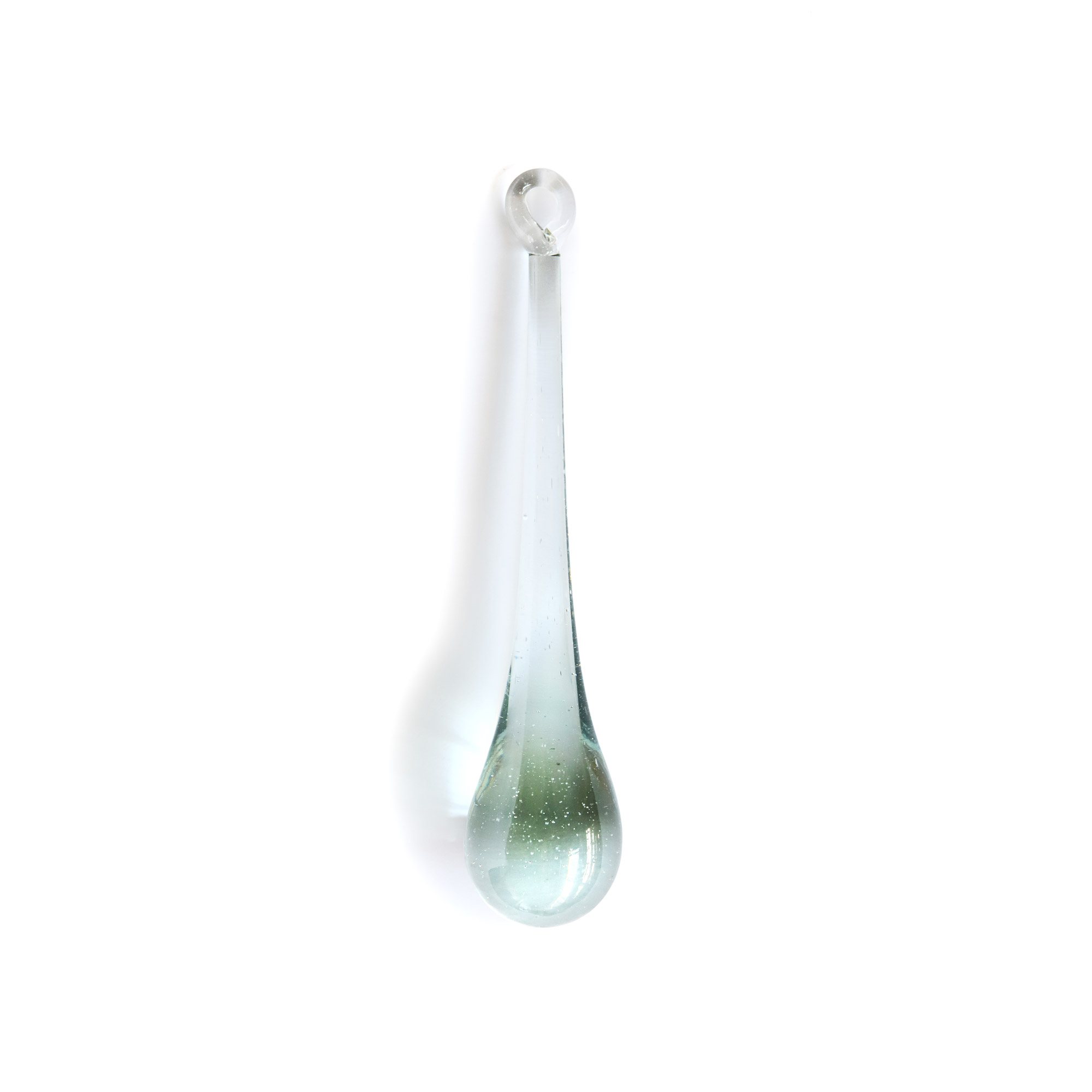 Glastropfen hängend, transparent, Ø 2 cm, H 15 cm von fischer's lagerhaus