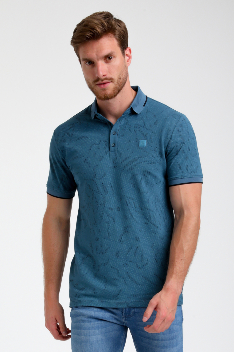 Gabbiano blauwe heren polo