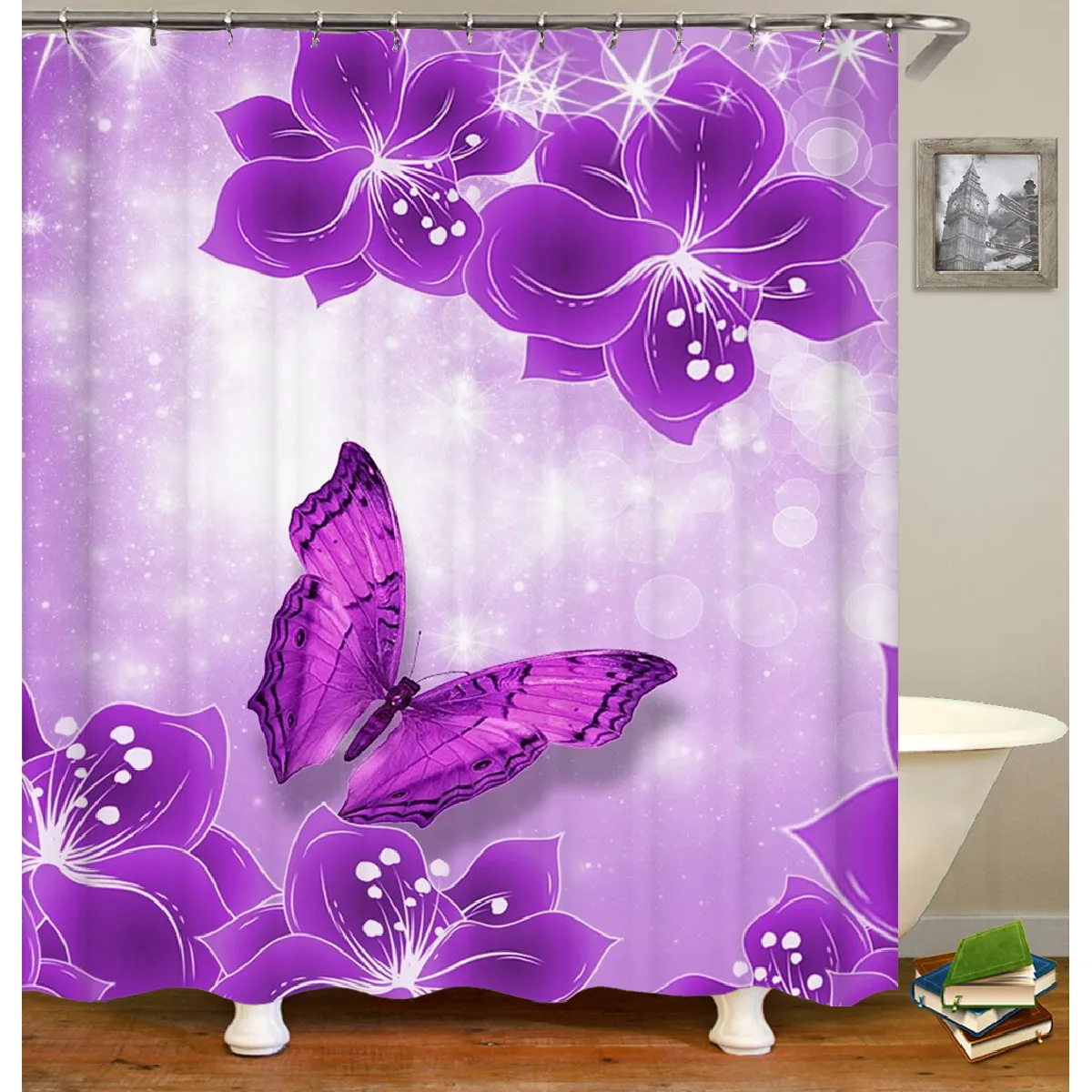 Universal Rideau de douche tulipe 3D
