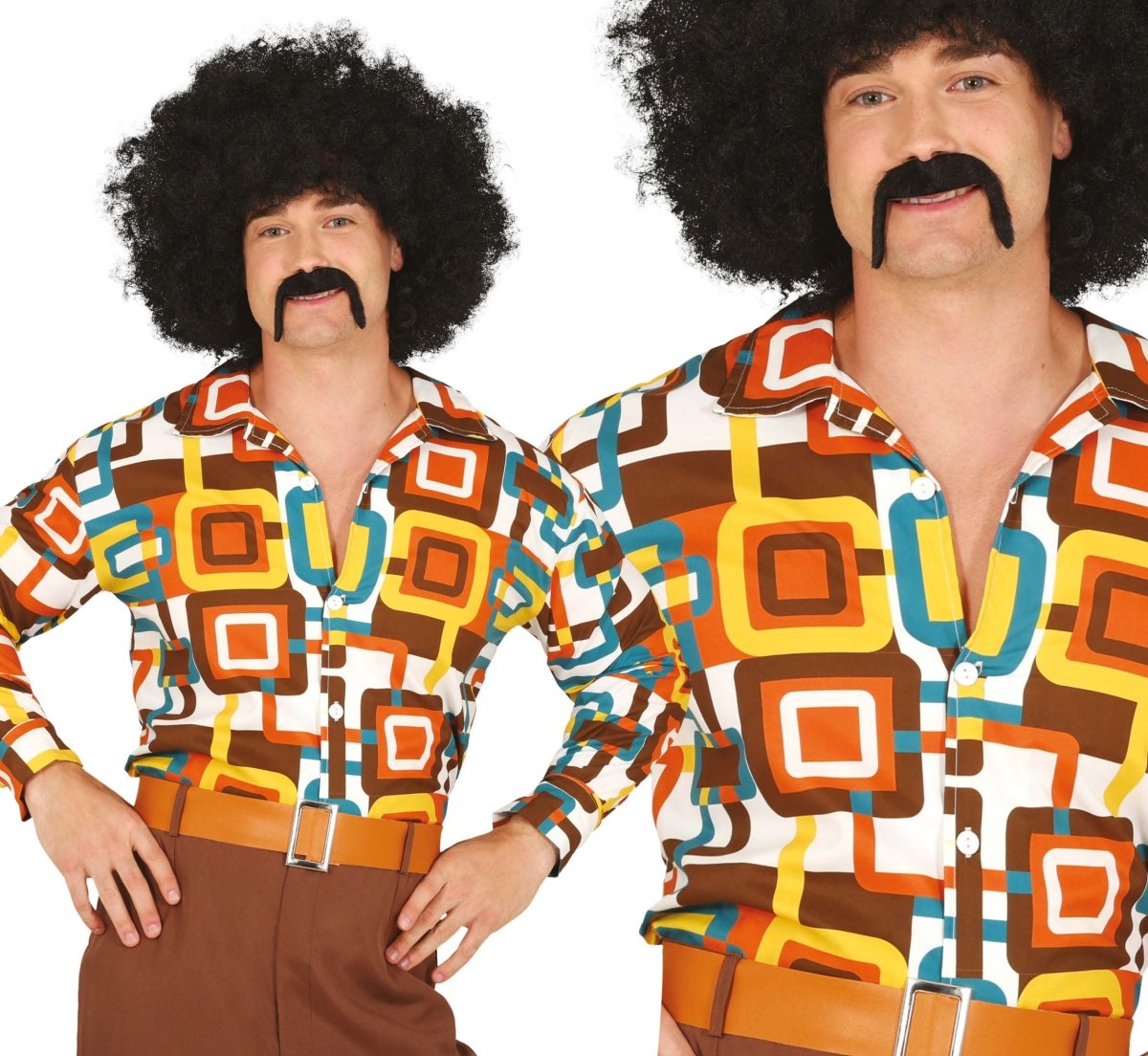 Disco 70S Blouse Heren Vierkant