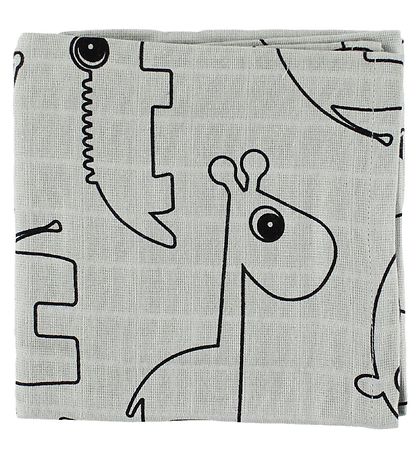 Done By Deer Spucktücher - 2er-Pack - 70x70 - Grau m. Elphee