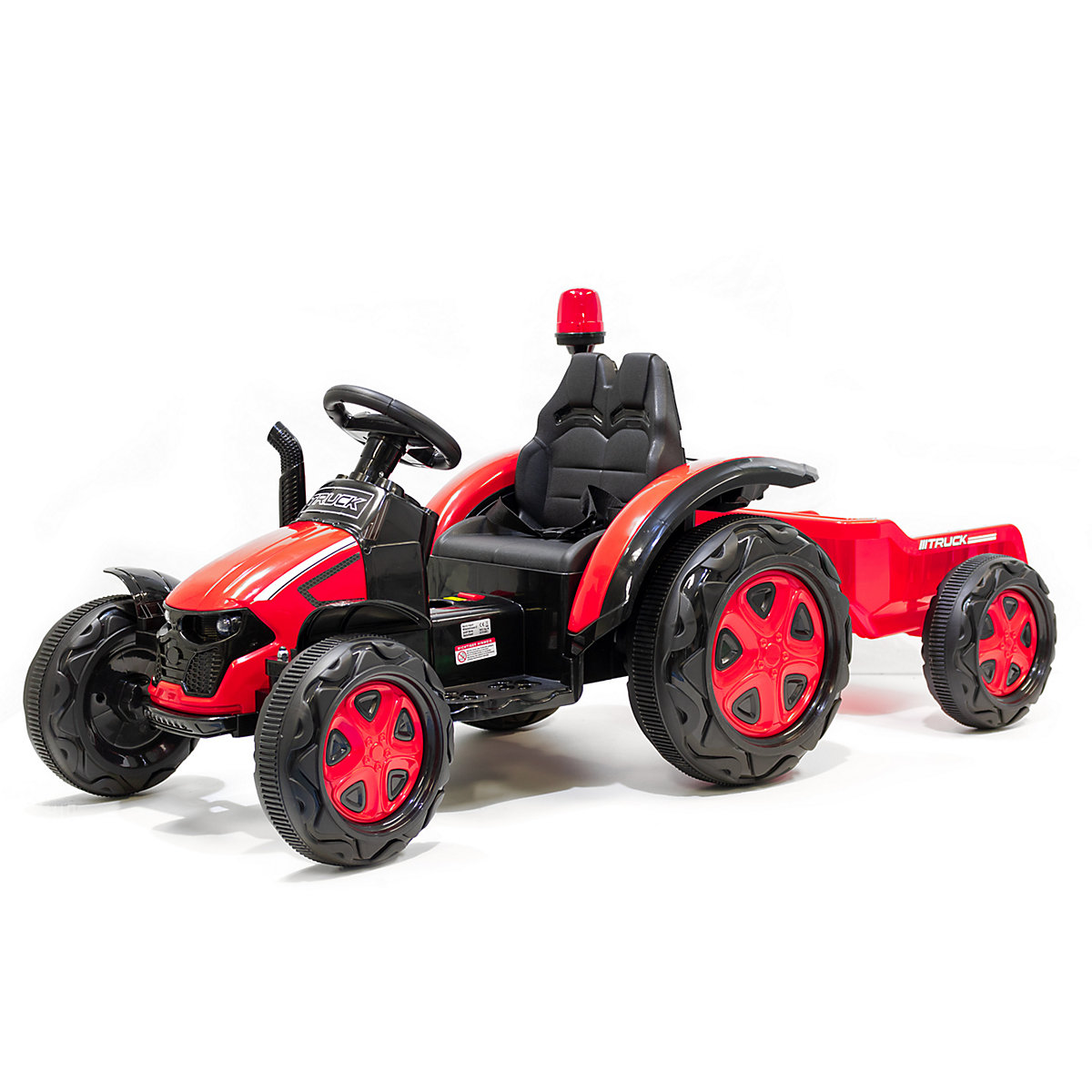 Kidcars Kinder Elektro Traktor 2X30W 12V 7Ah 2.4G RC inkl Anh&auml;nger gr&uuml;n