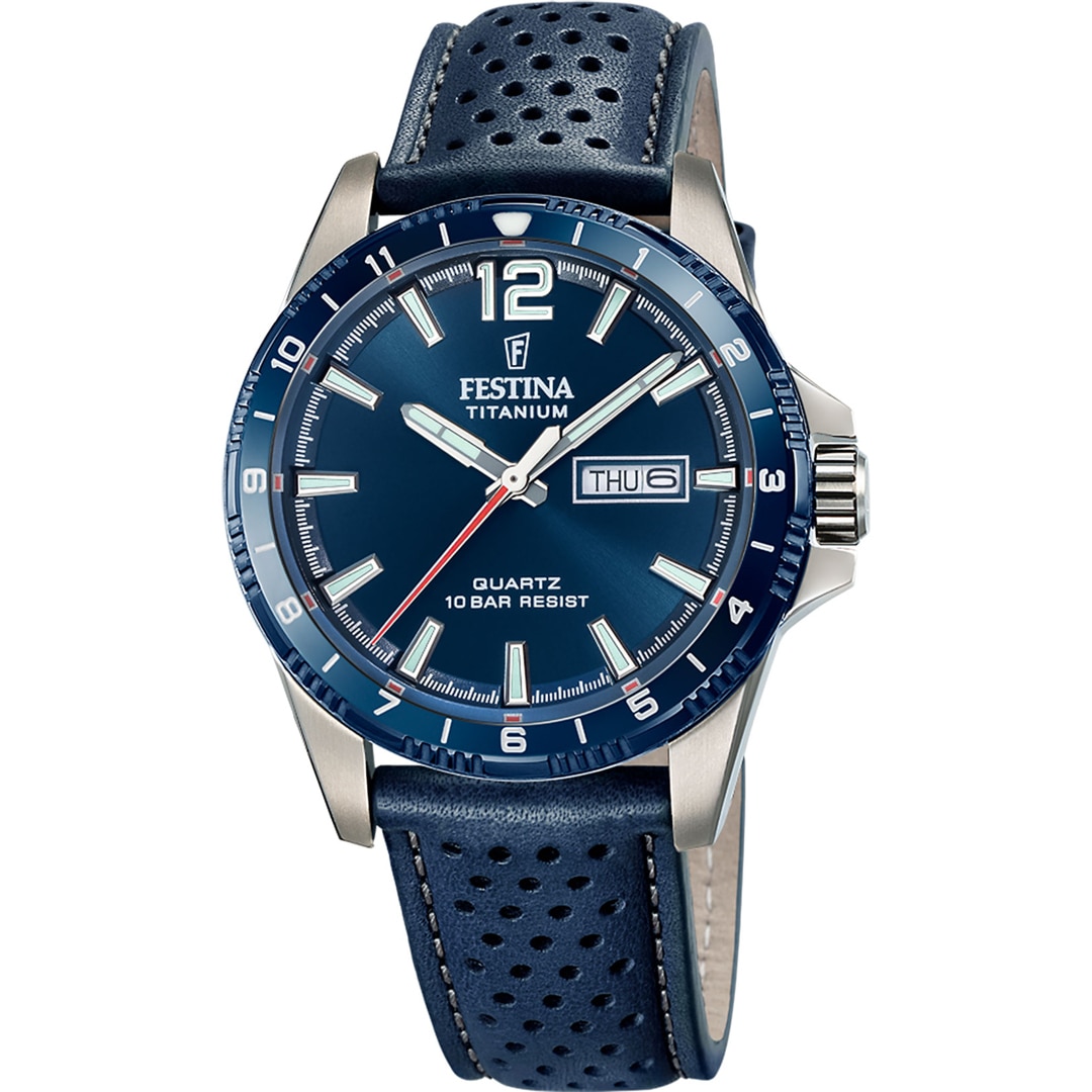 Festina Titanium Leder Day Date 43mm
