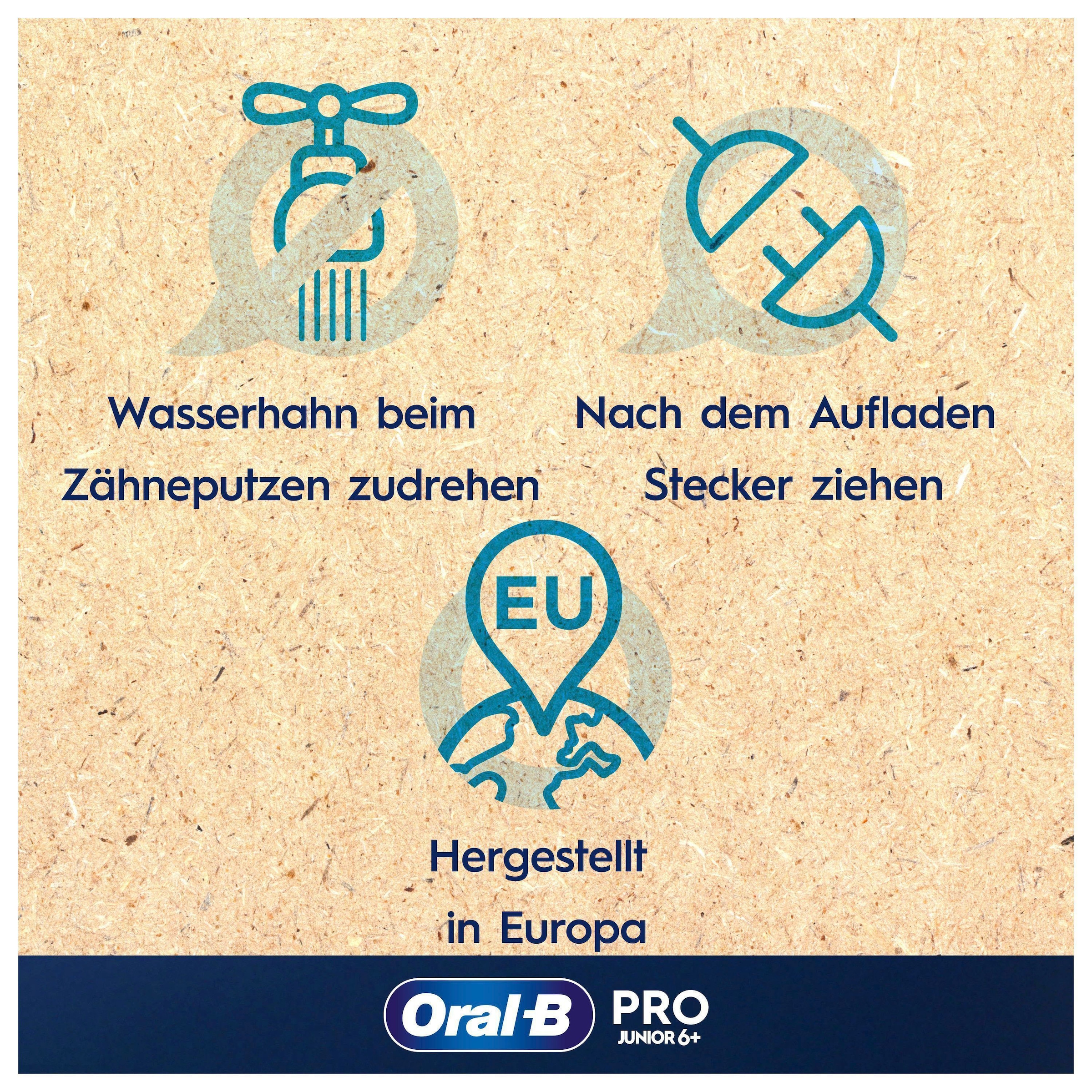 Oral-B Elektrische Zahnbürste »Pro Junior« 1 Stk. Aufsteckbürsten Drucksensor