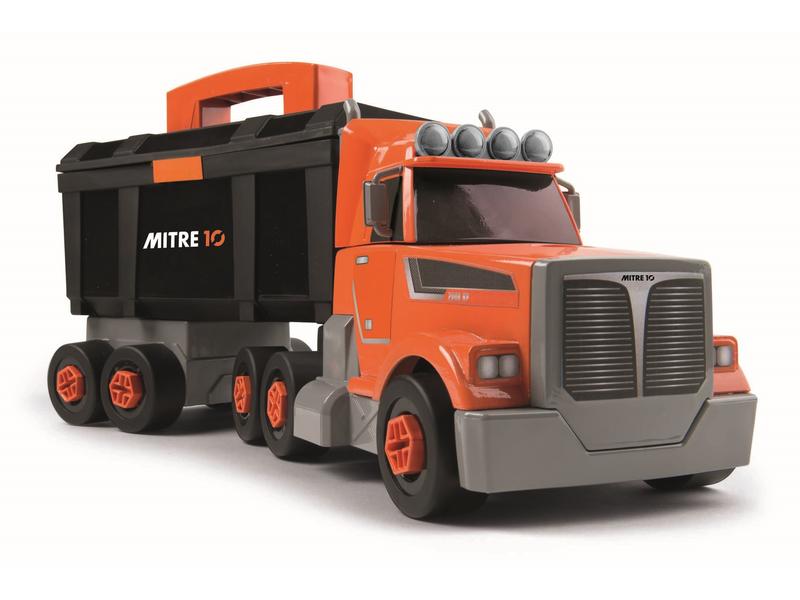Smoby Baustellenfahrzeug Black & Decker Bricolo Truck Spieltruck mit Werkzeugbox